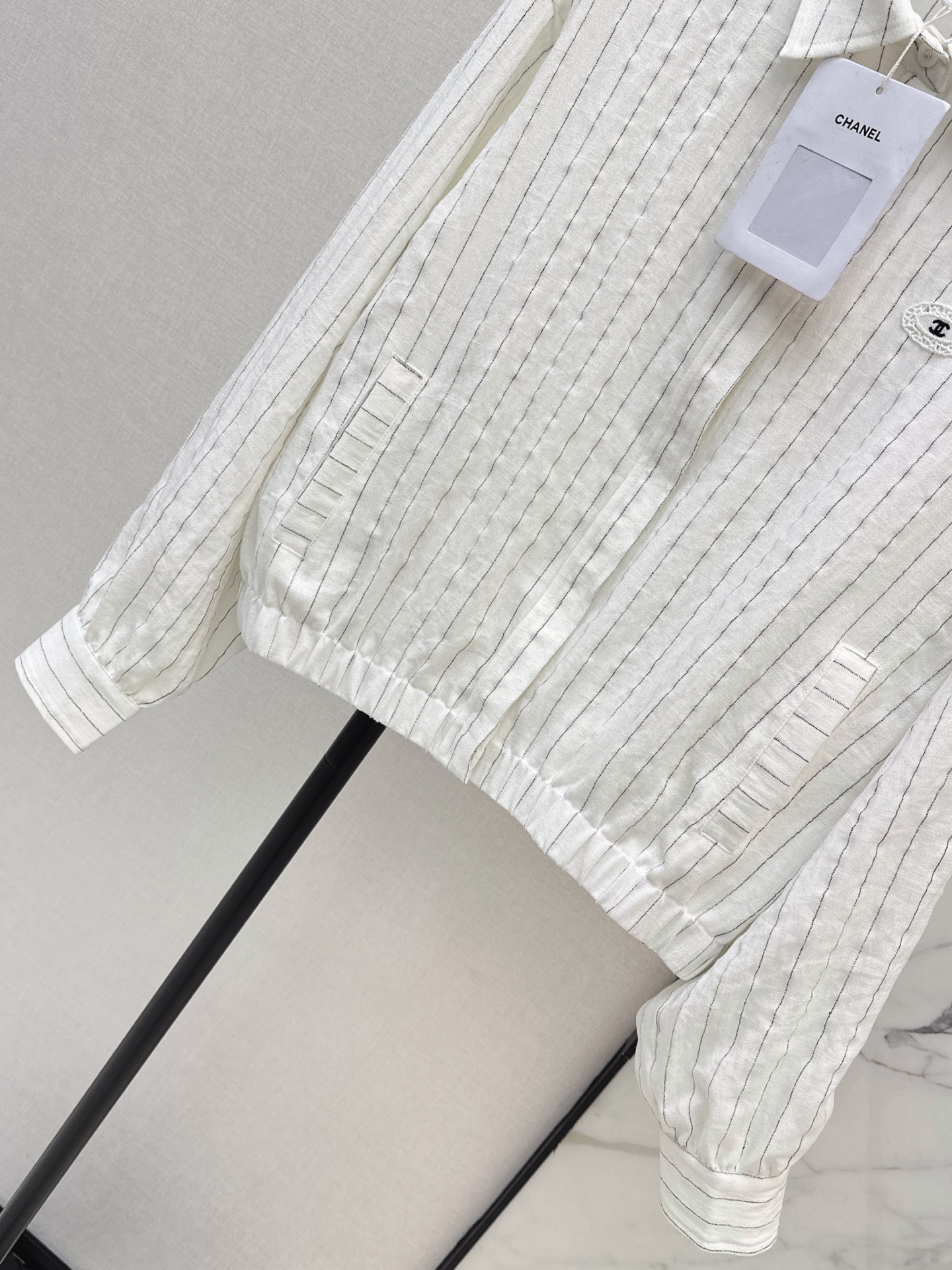 Chan 26fw stripe shirt jacket