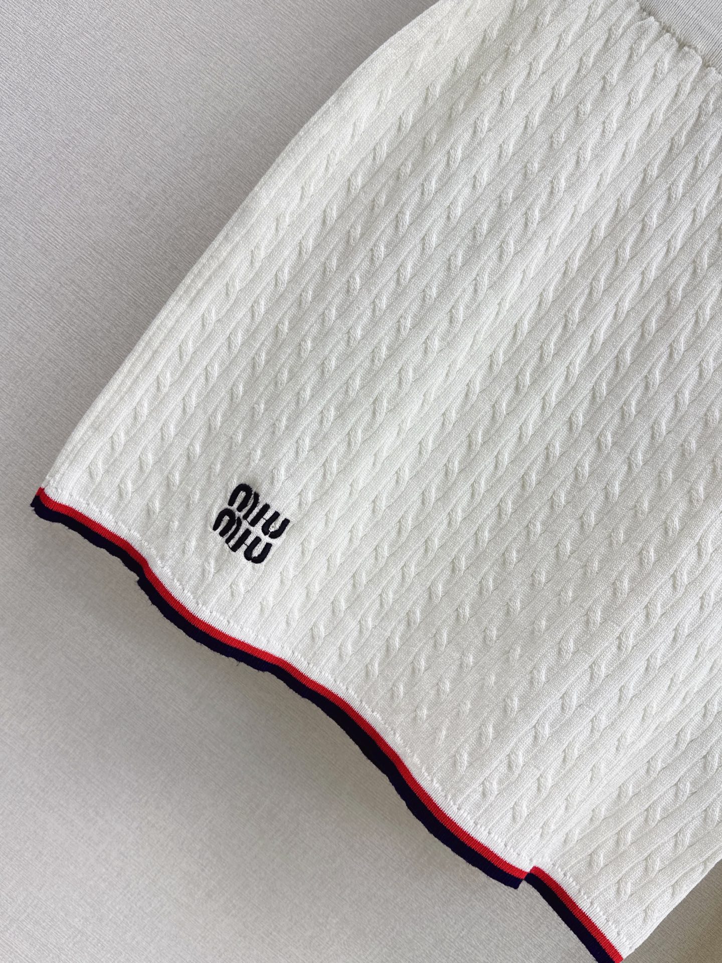 Miu 26fw knit polo skirt sets