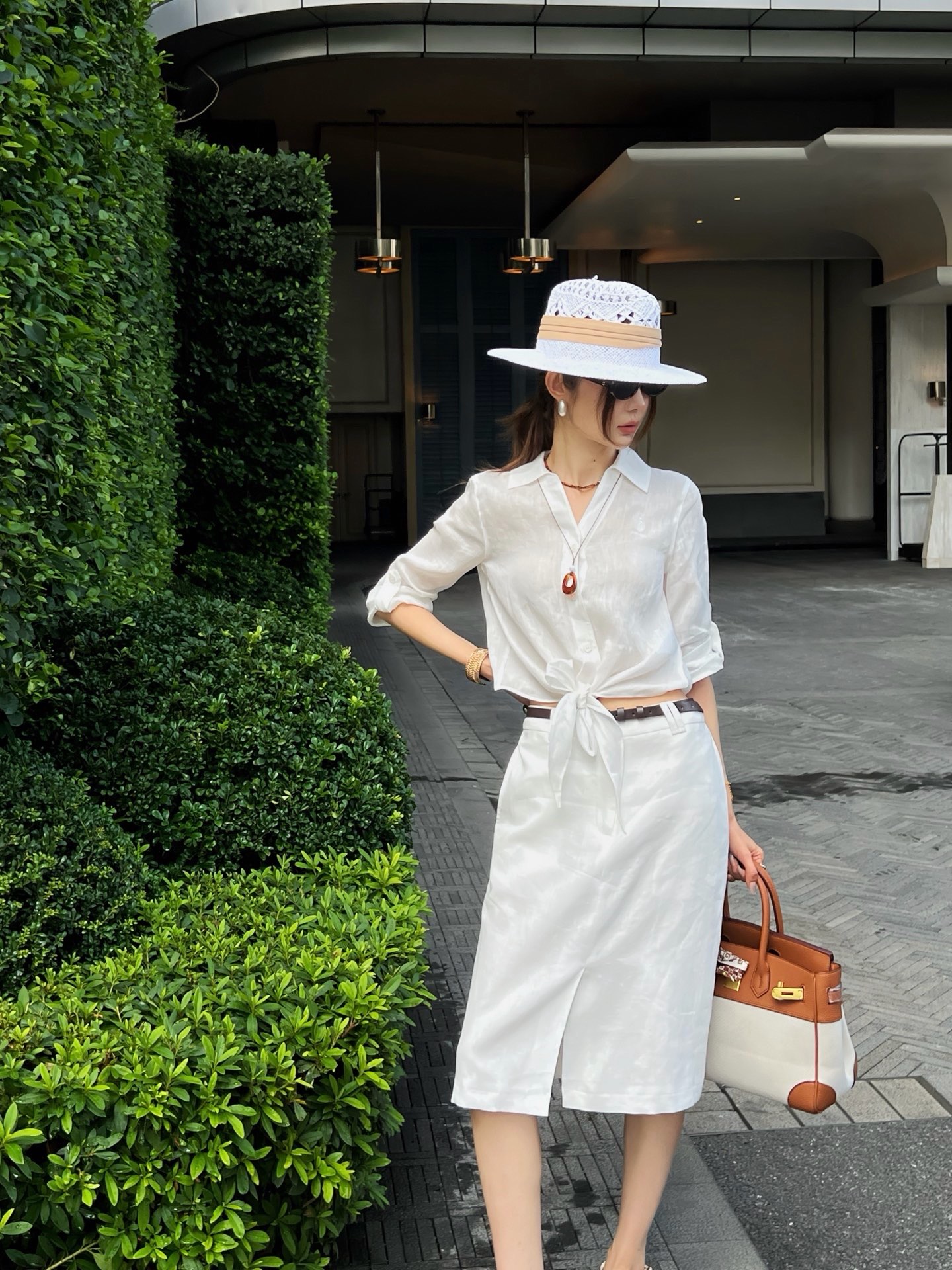 Pra 26ss belted skirt