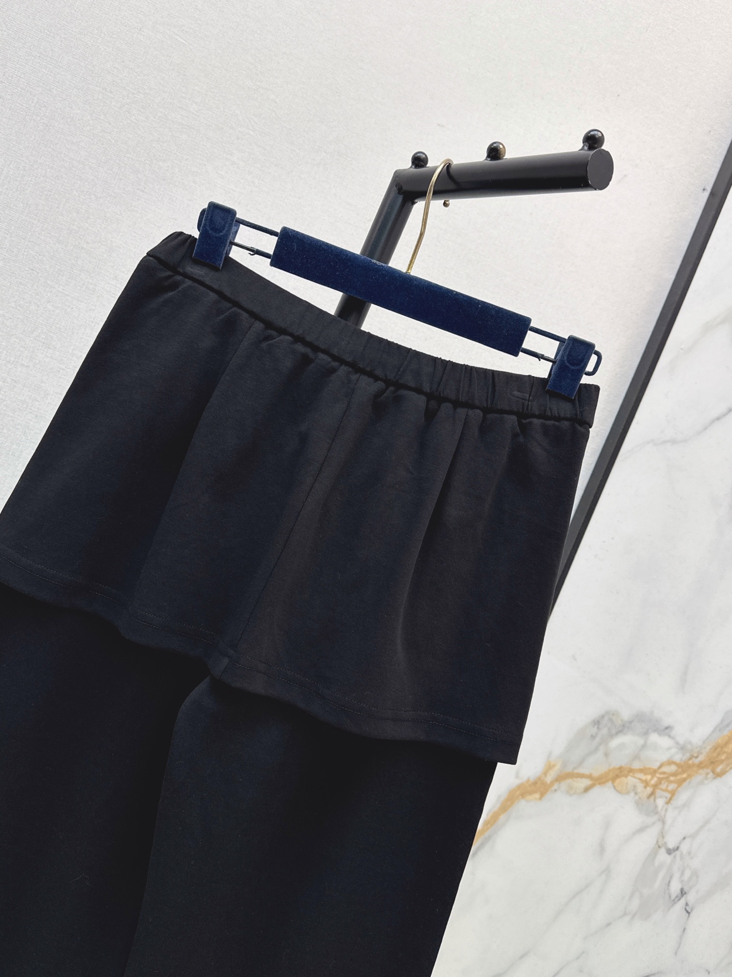 Loui 26fw skirt-overlay wide-leg pants