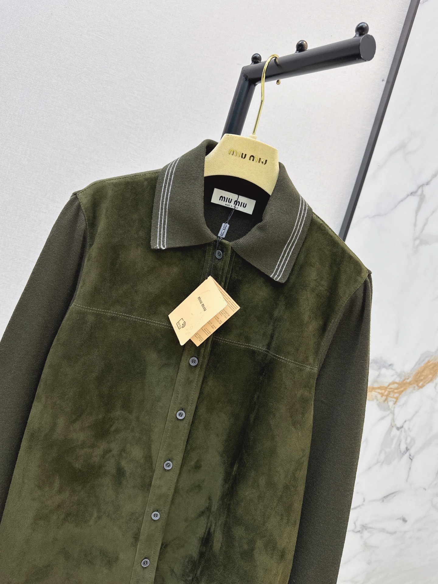 Miu 26fw suede fleece jacket