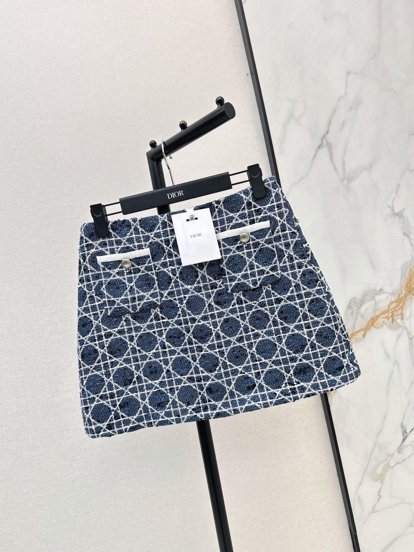 CD 26fw check A-line skirt