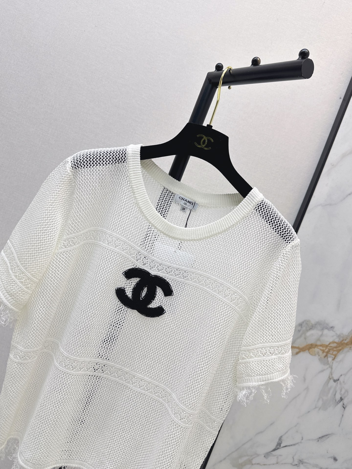 Chan 26fw hollow knitwear