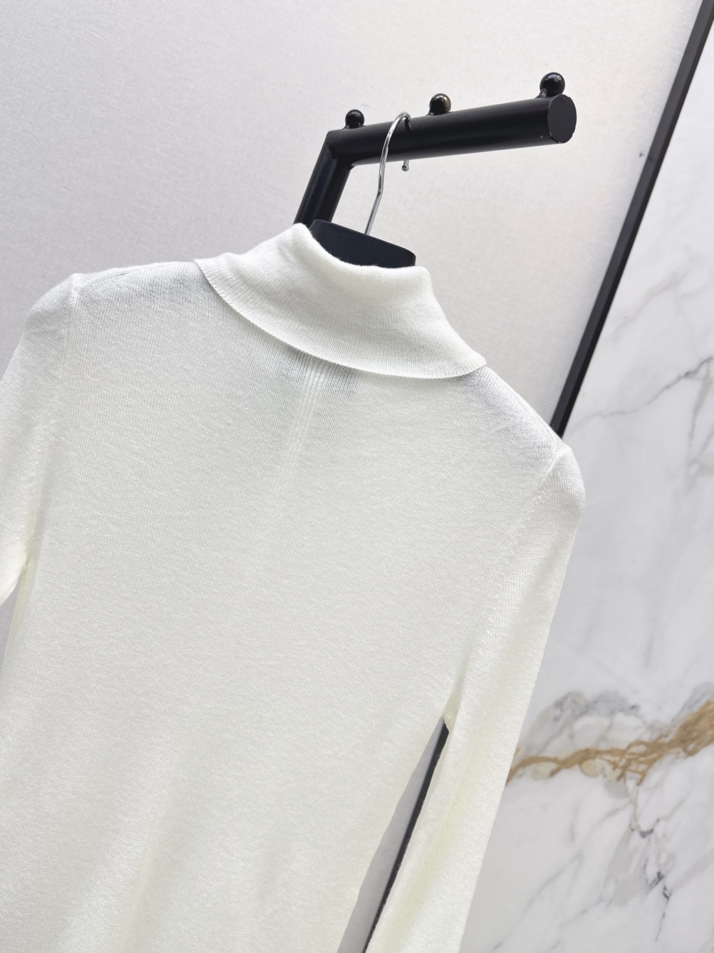 Pra 26fw knit high neck basic tee