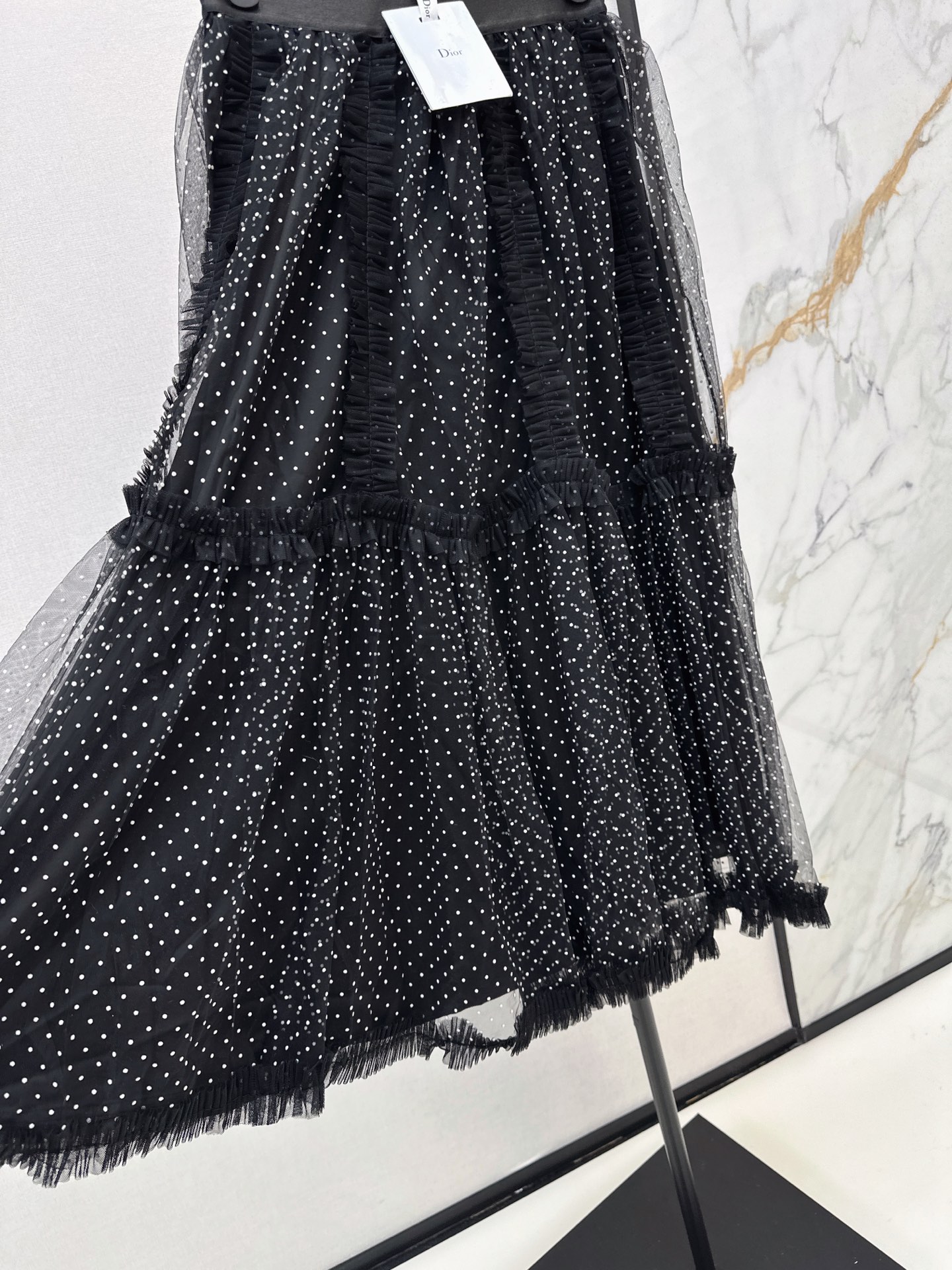 CD 26fw pokla dots mesh skirt