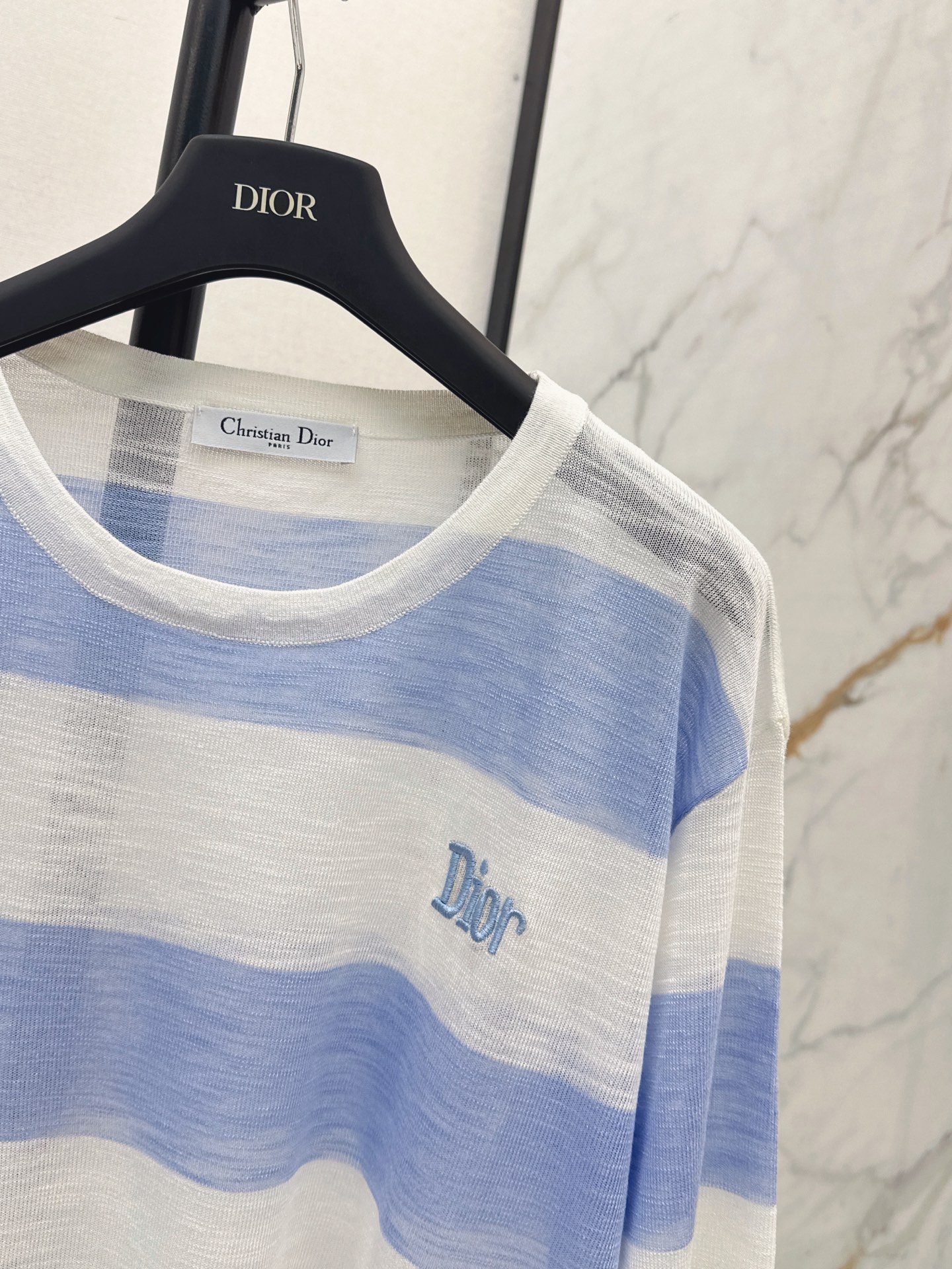 CD 26ss letter embroidery stripe knitwear