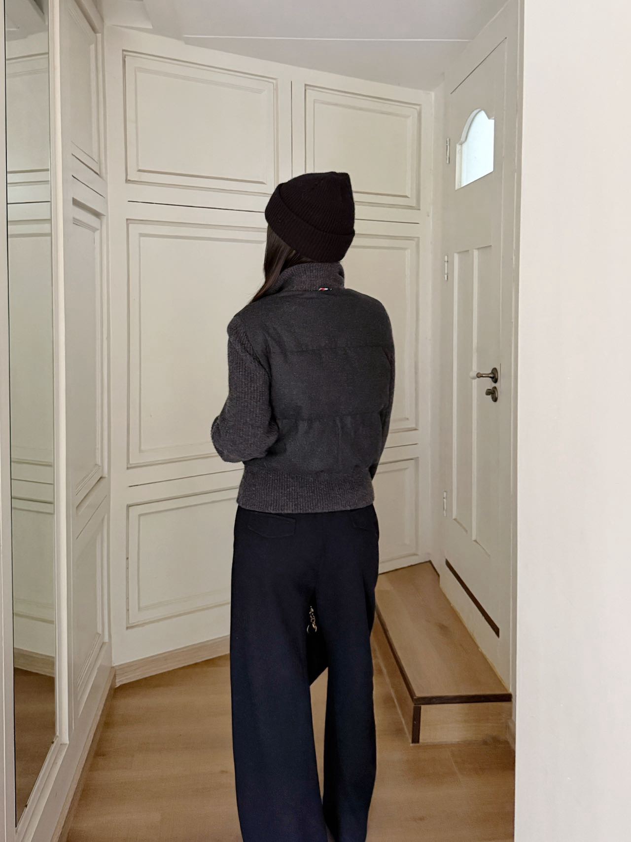 Thom 26fw knit contract down jacket