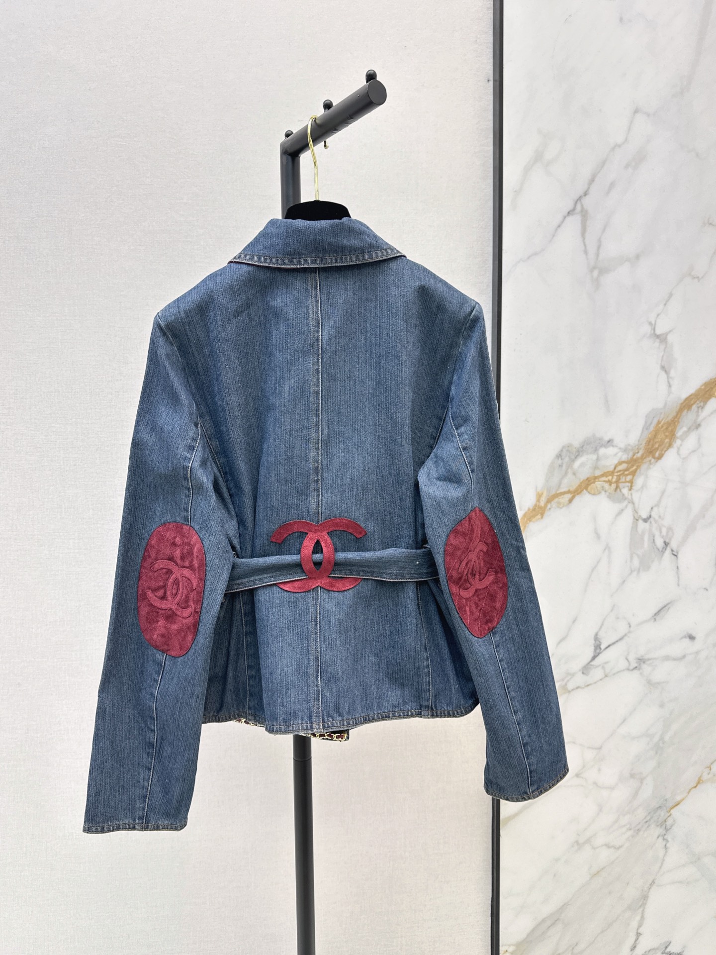 Chan 26fw belted denim jacket