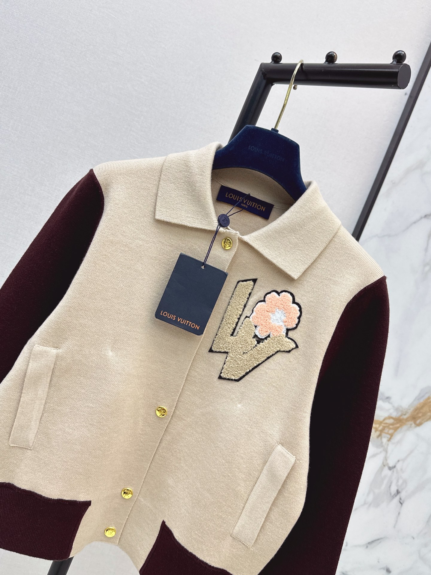 Loui 26fw contract knit bomber jacket