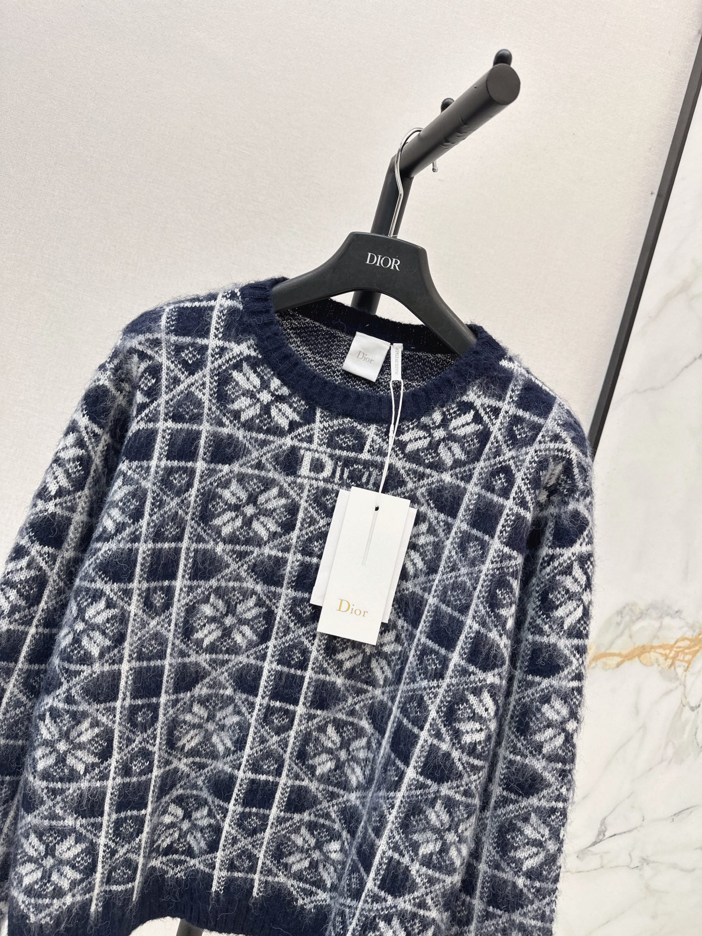 CD 26fw check jacuard sweater