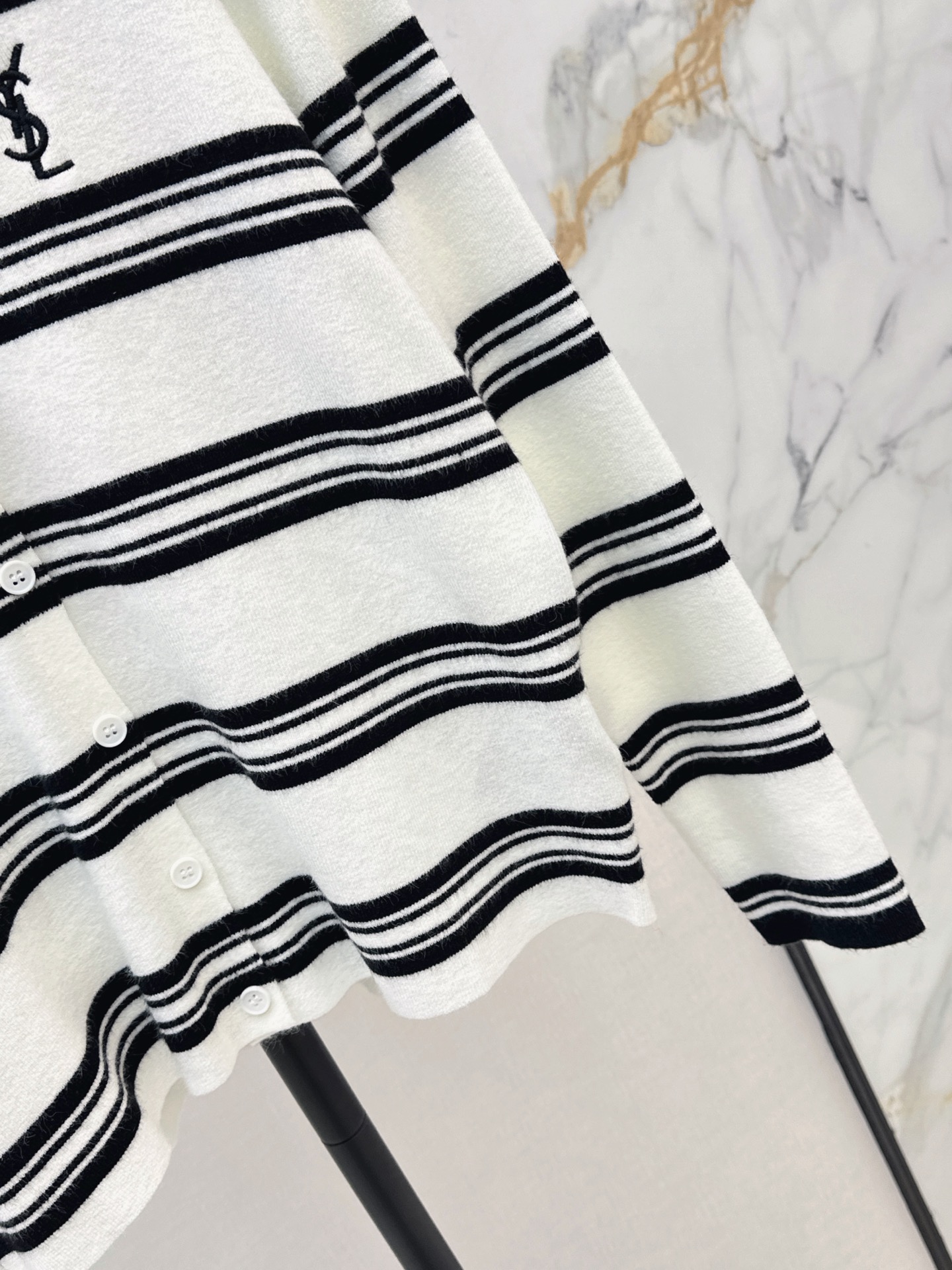 Sain 26fw stripe knit cardigan
