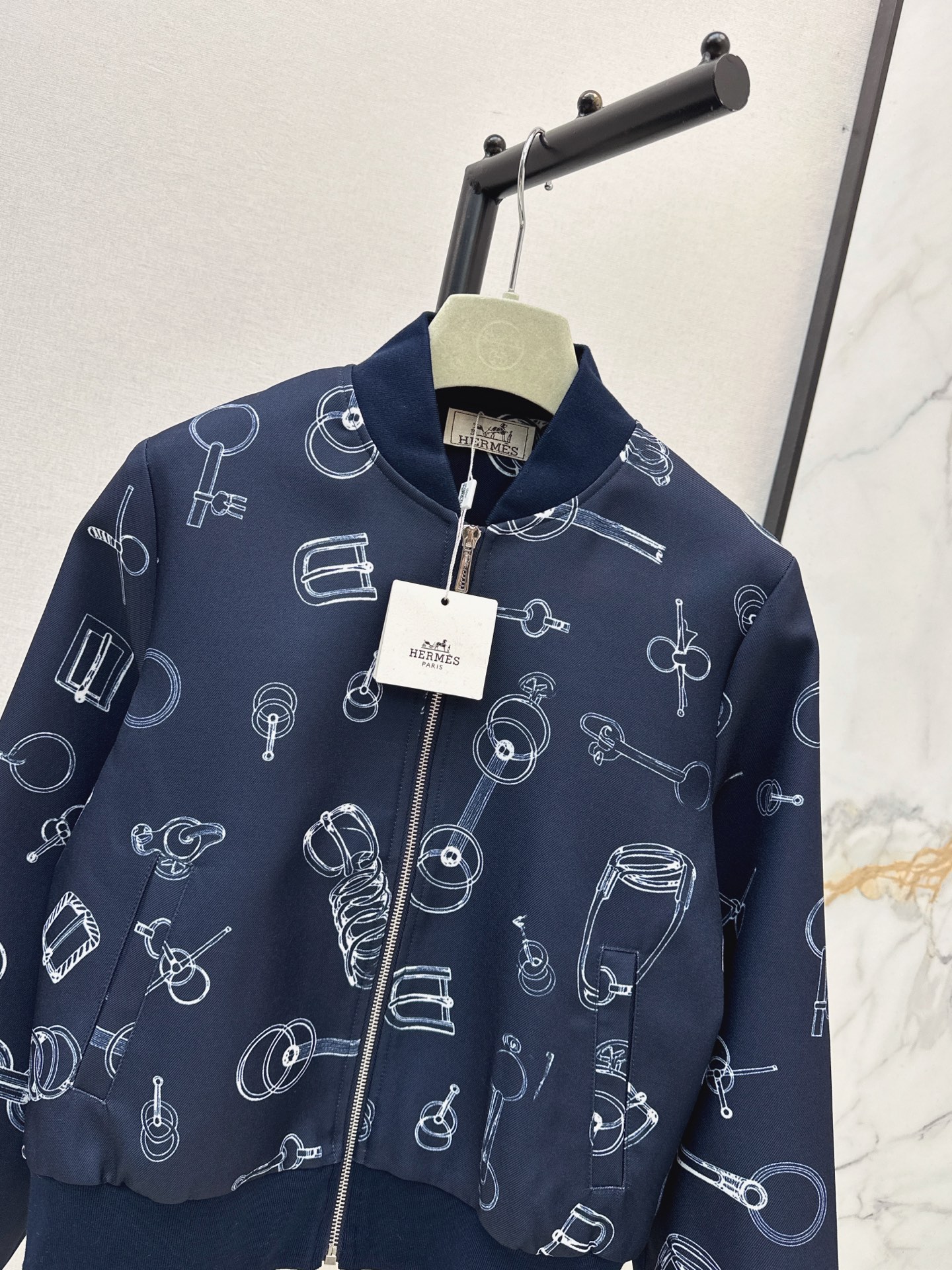Her 26fw print zipper jacket