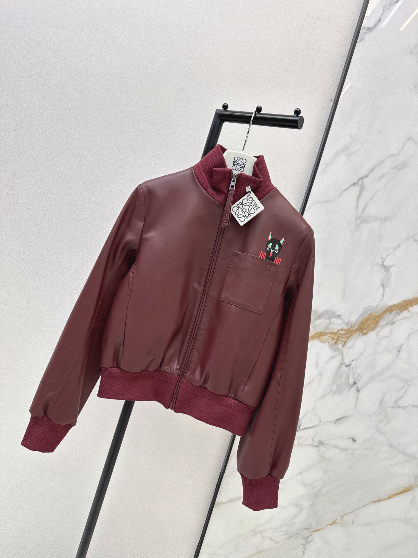 Loe 26fw leather jacket