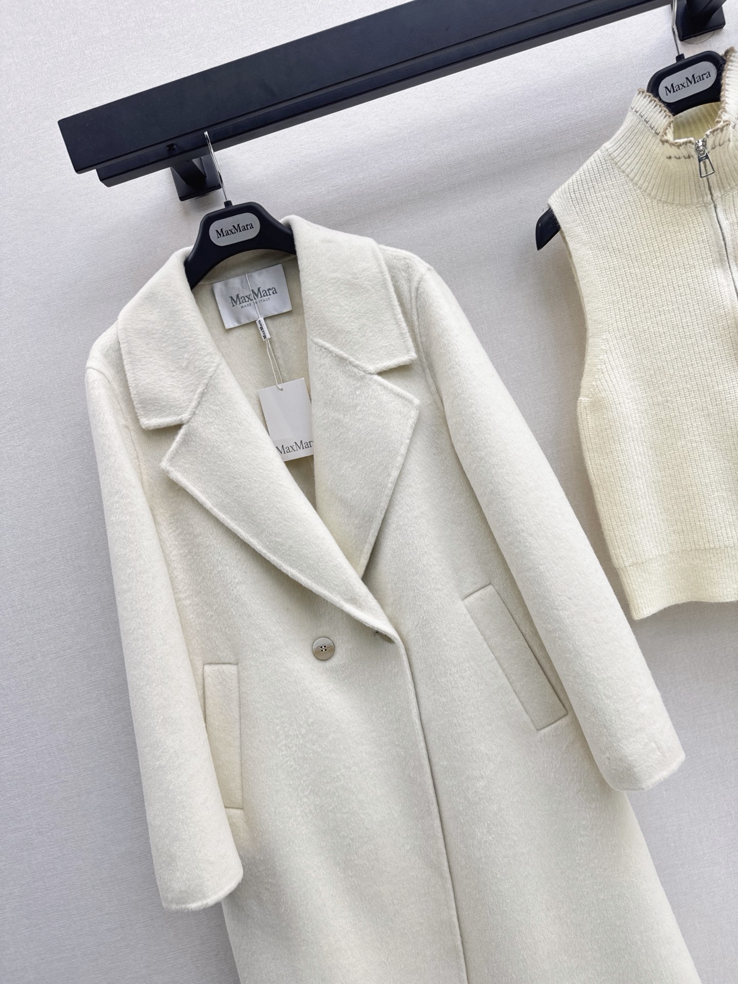 Max 26fw knit vest overcoats sets
