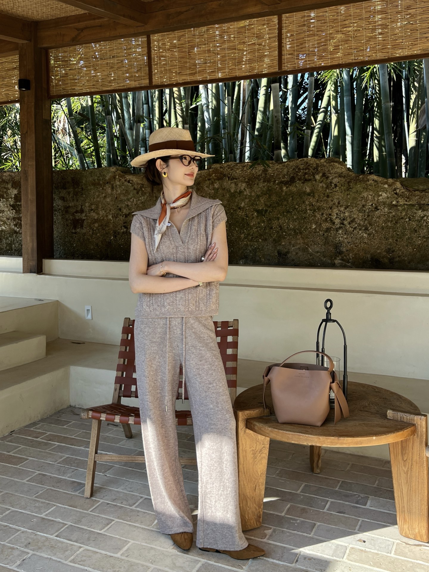 Max 26fw wool vest pants sets
