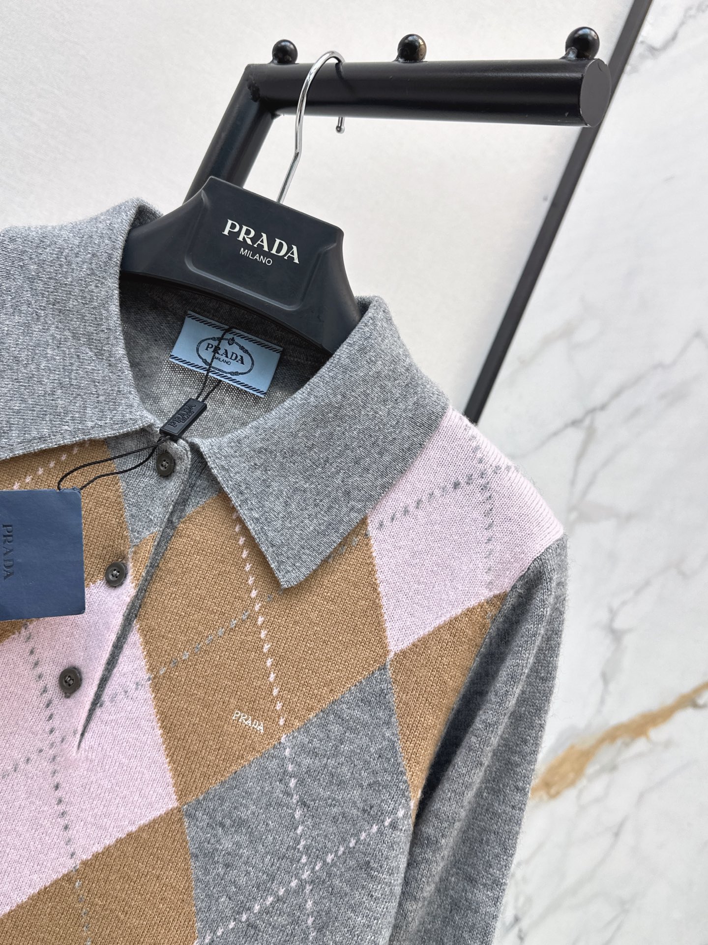 Pra 26fw cashmere polo knitwear