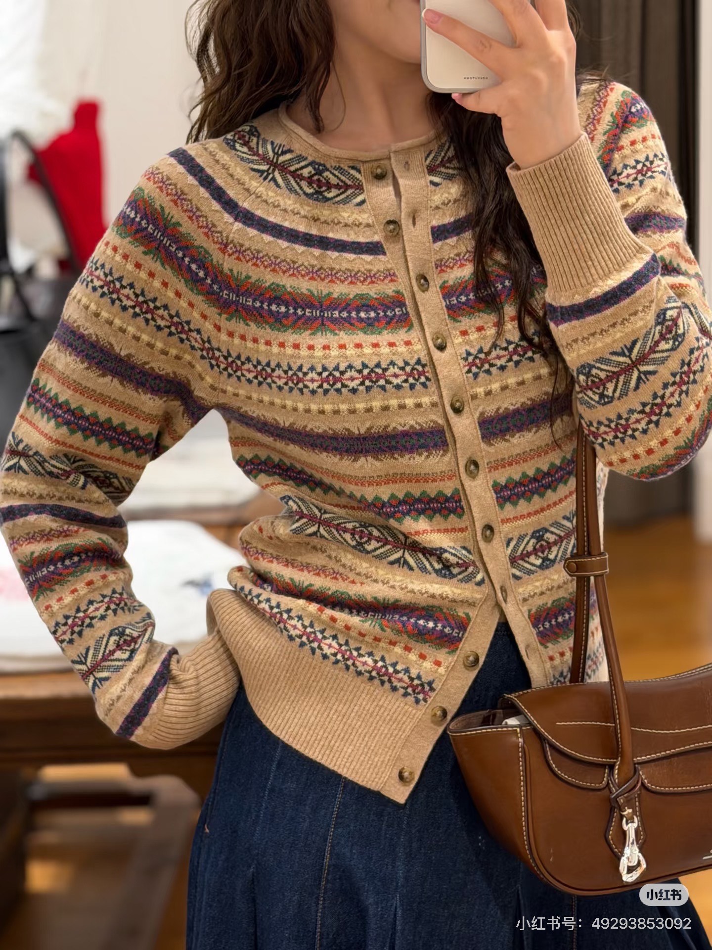 Ralp 26fw fair isle wool cardigan