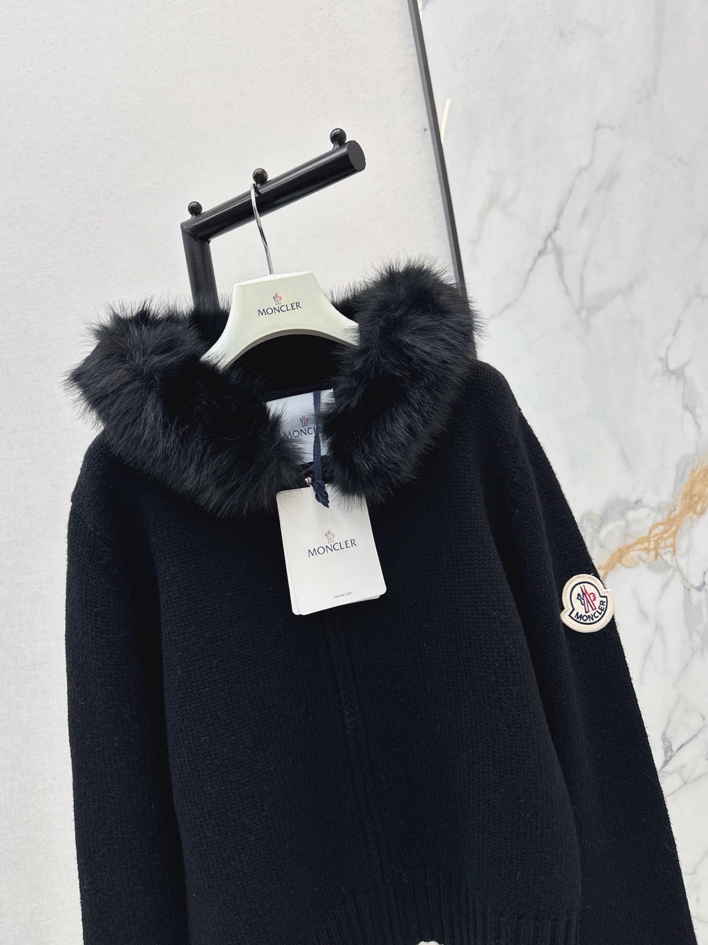 Monc 26fw hooded knit jacket