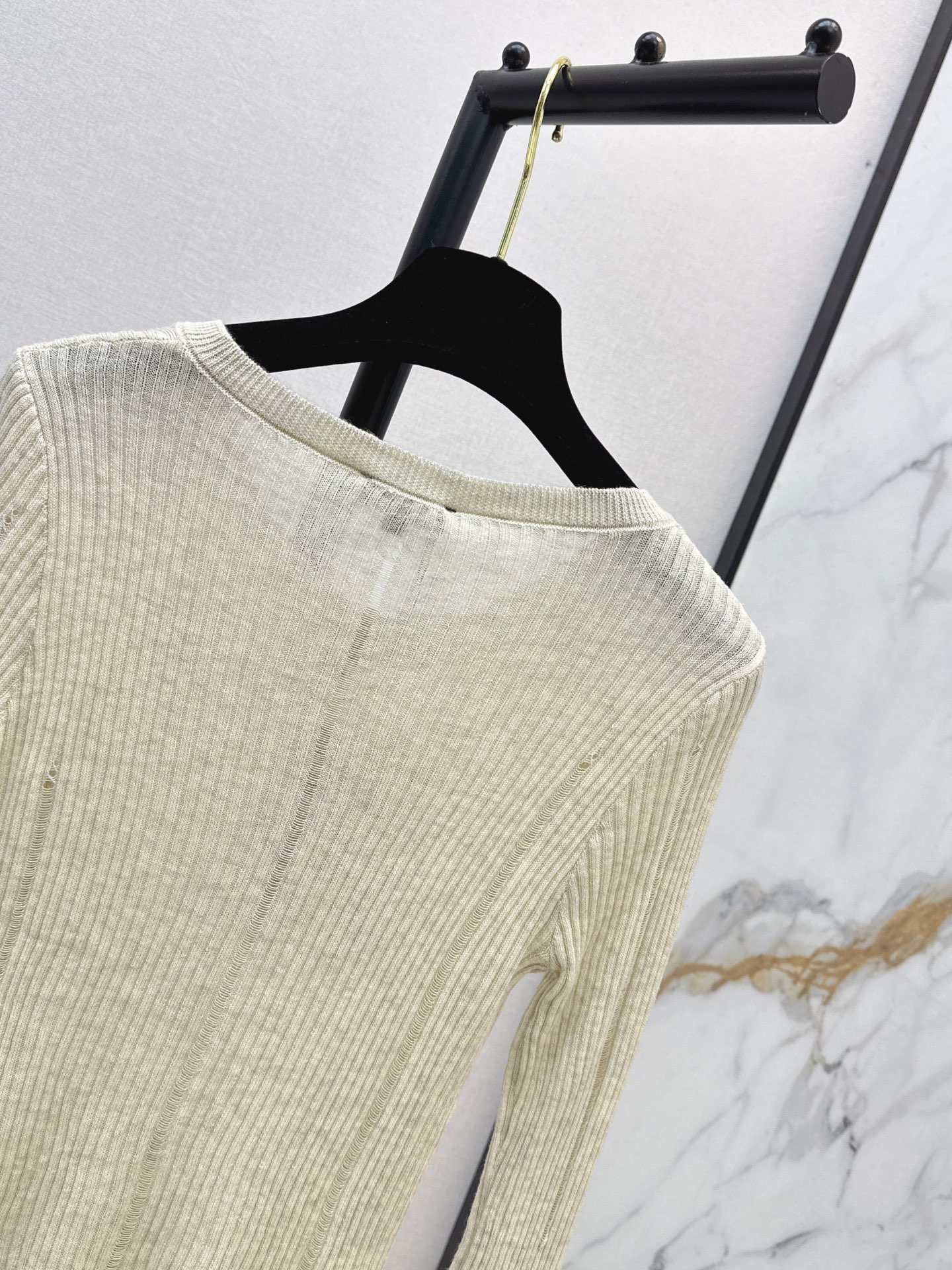Chan 26fw stretch knit top