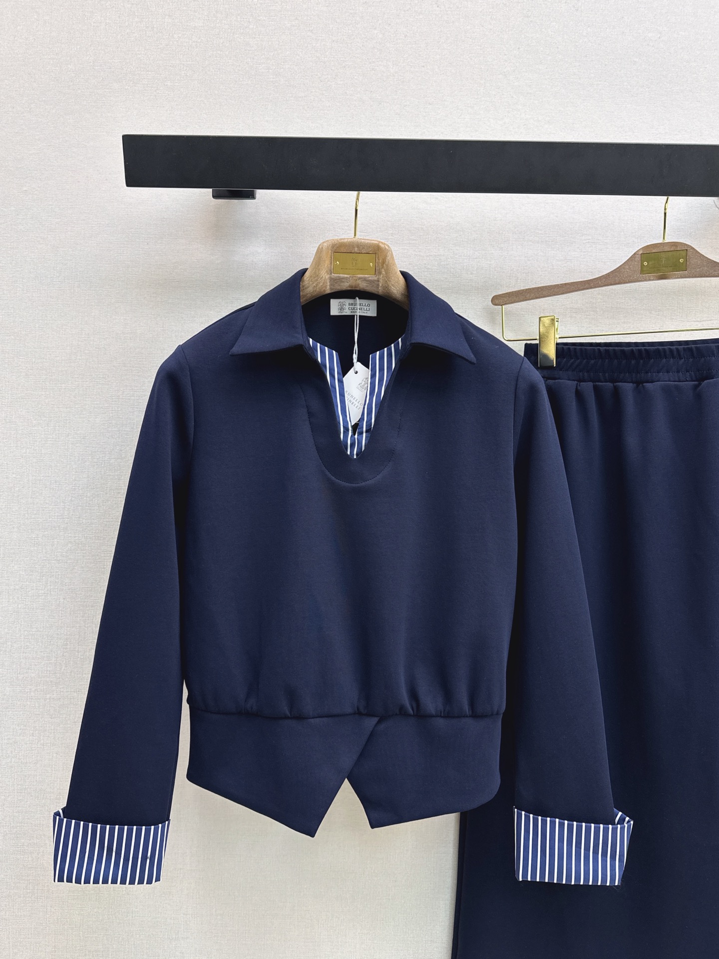 Brun 26fw contract stripe casual suit