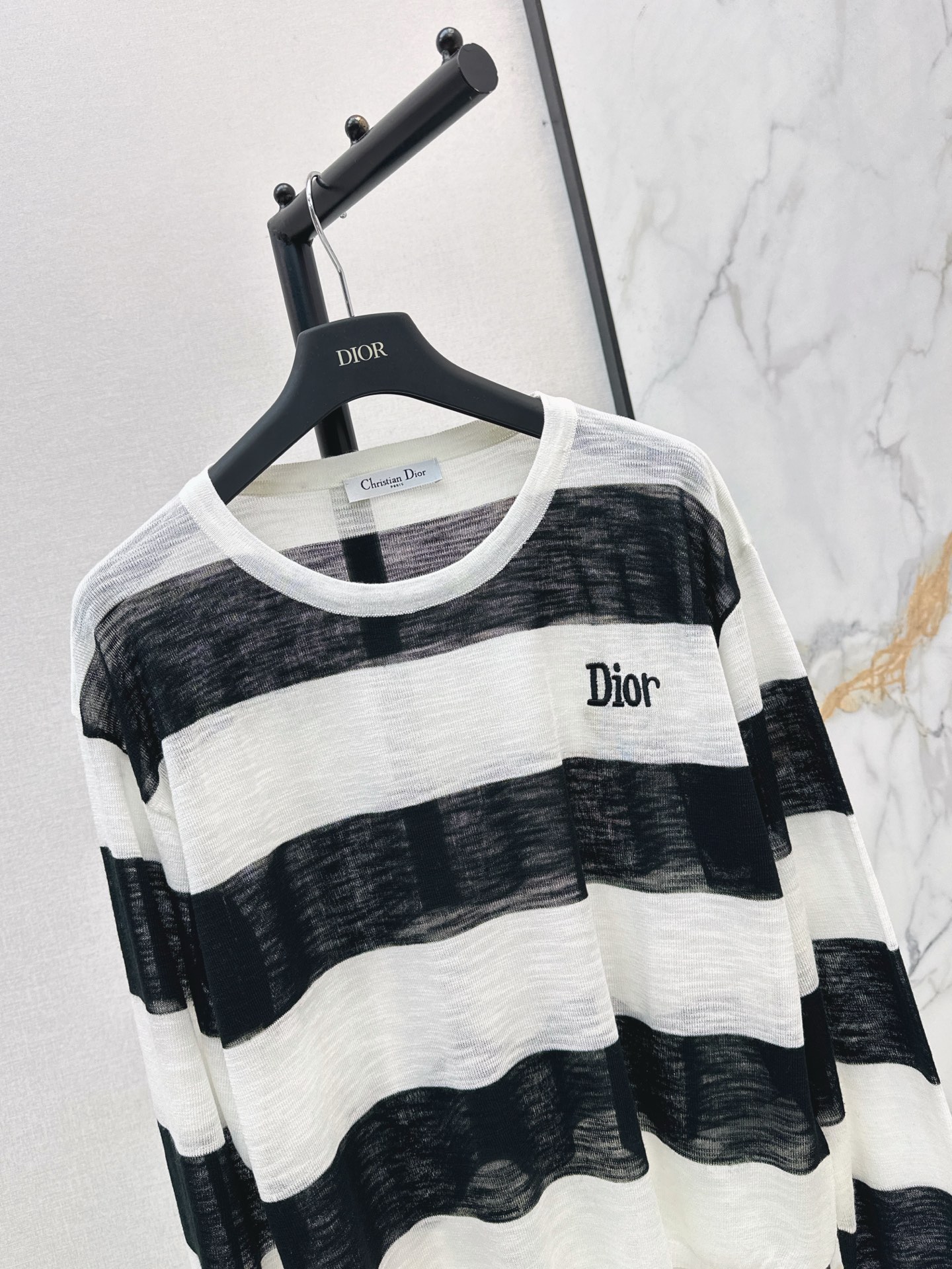 CD 26ss letter embroidery stripe knitwear