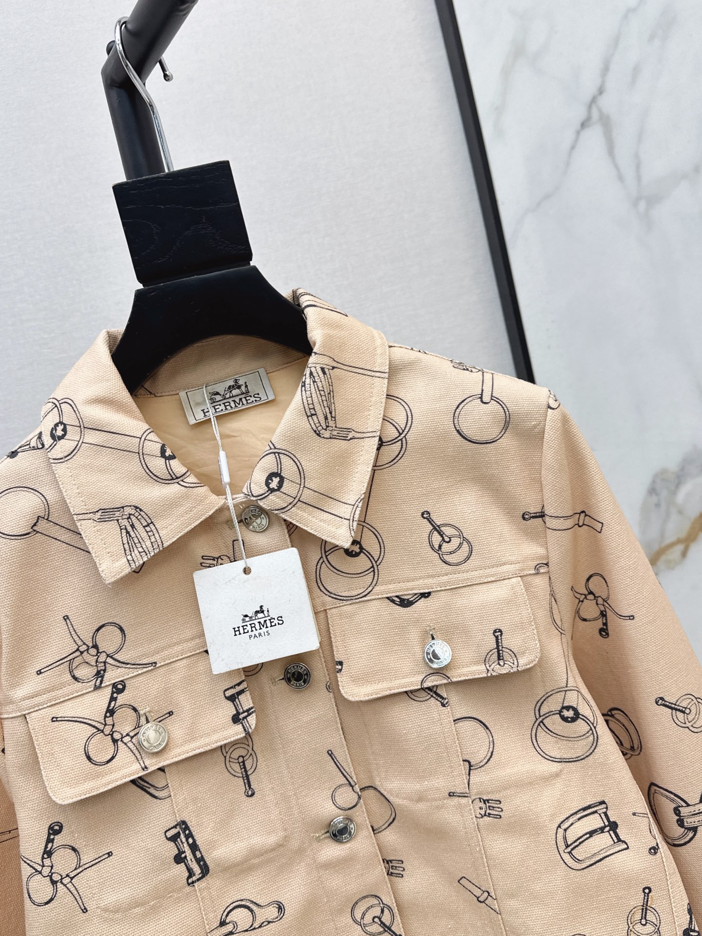 Her 26fw print denim jacket