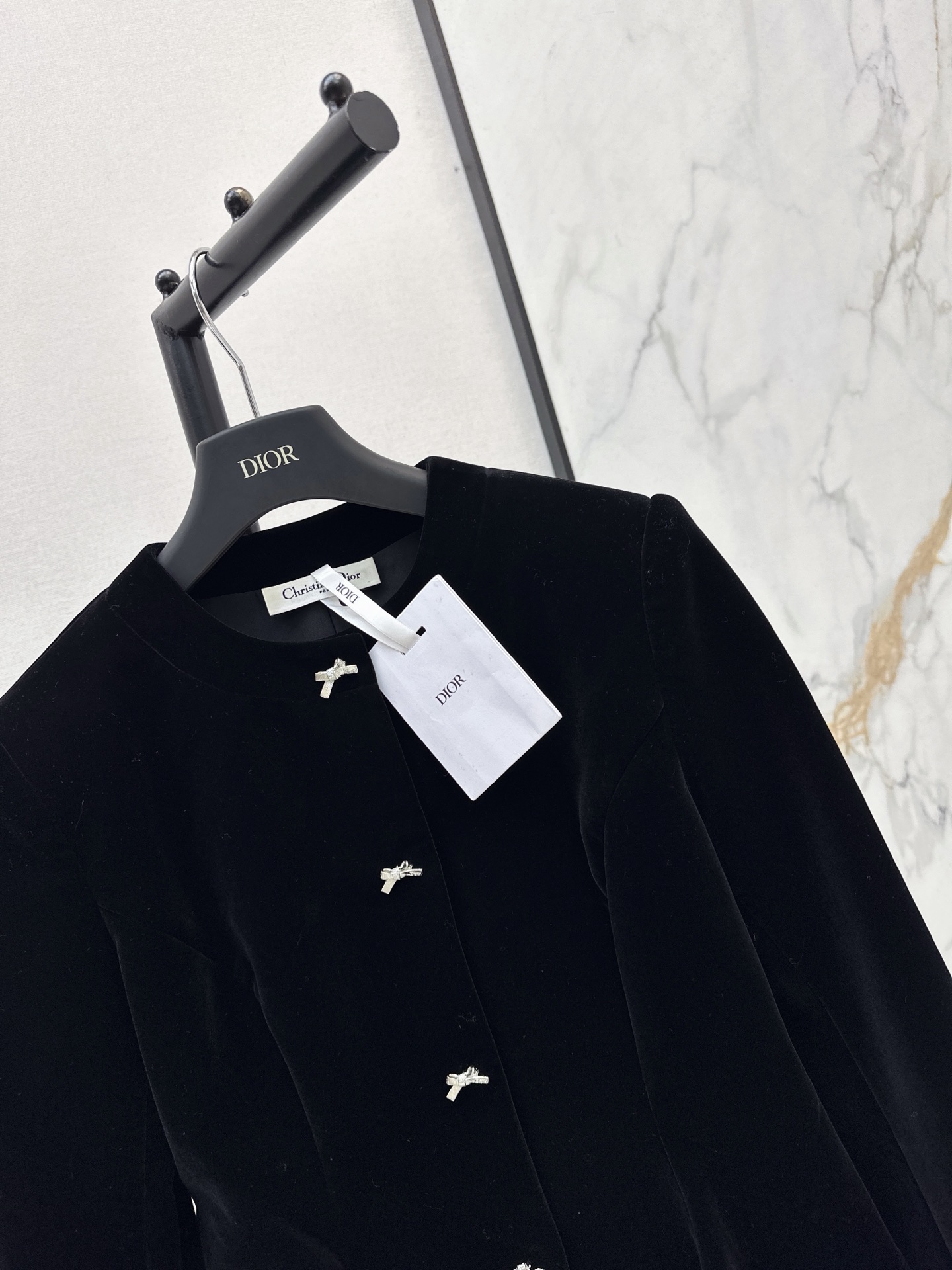 CD 26fw cropped velvet jacket