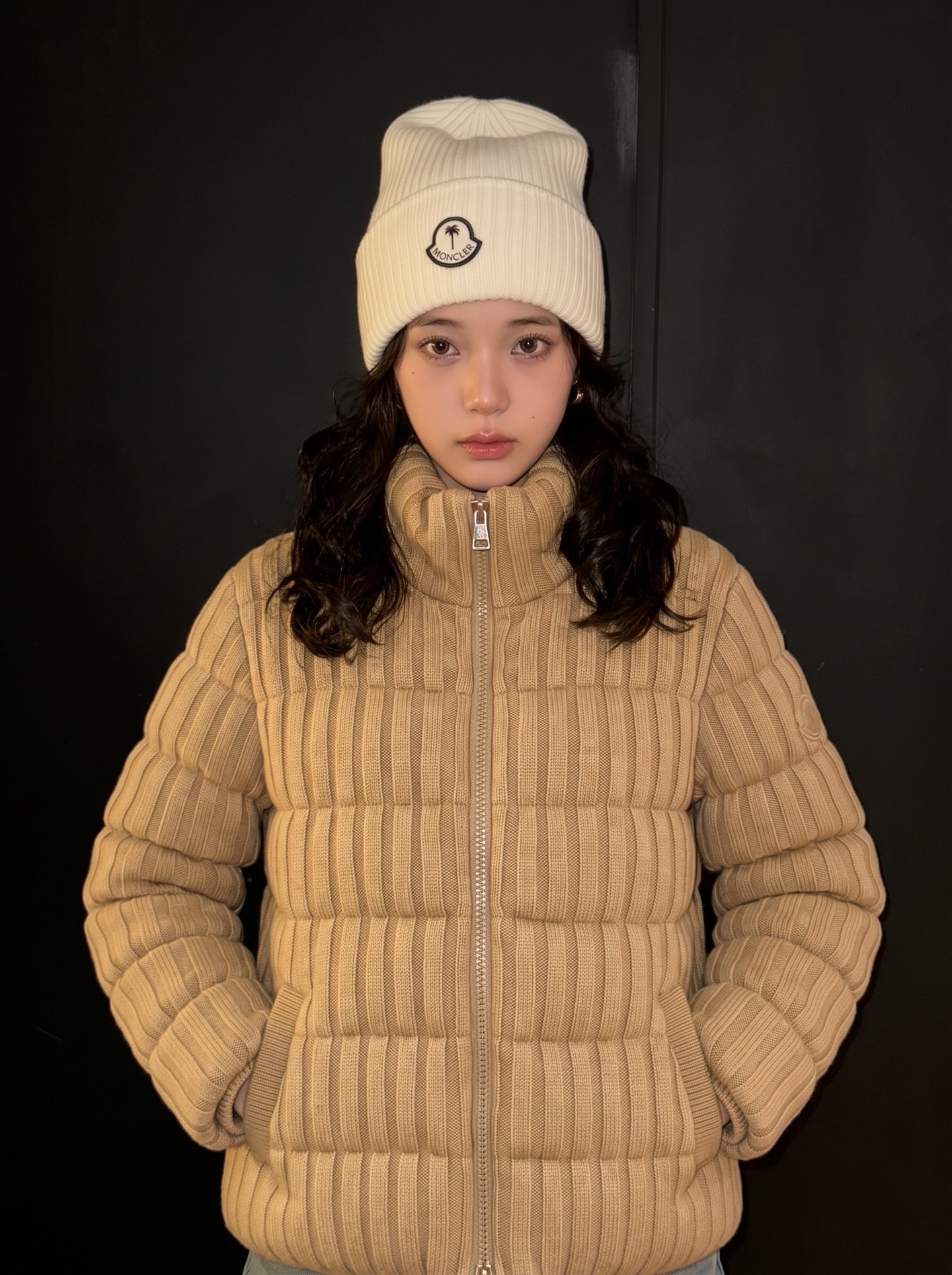 Monc 26fw knit down jacket