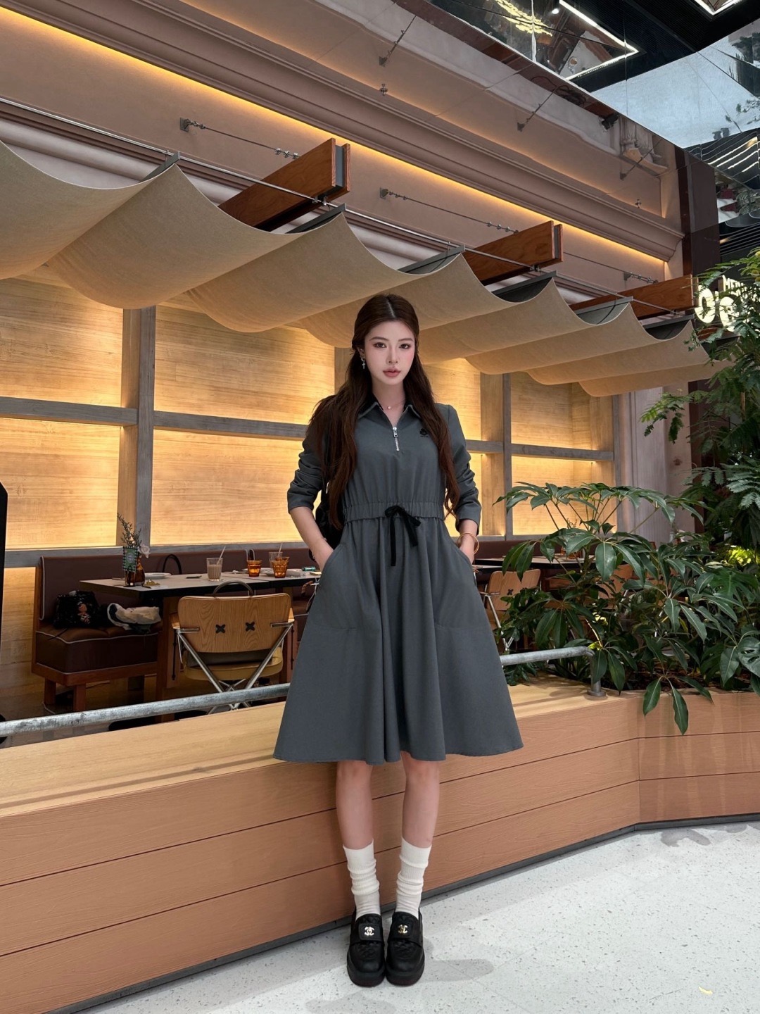 Pra 26fw drawstring dress