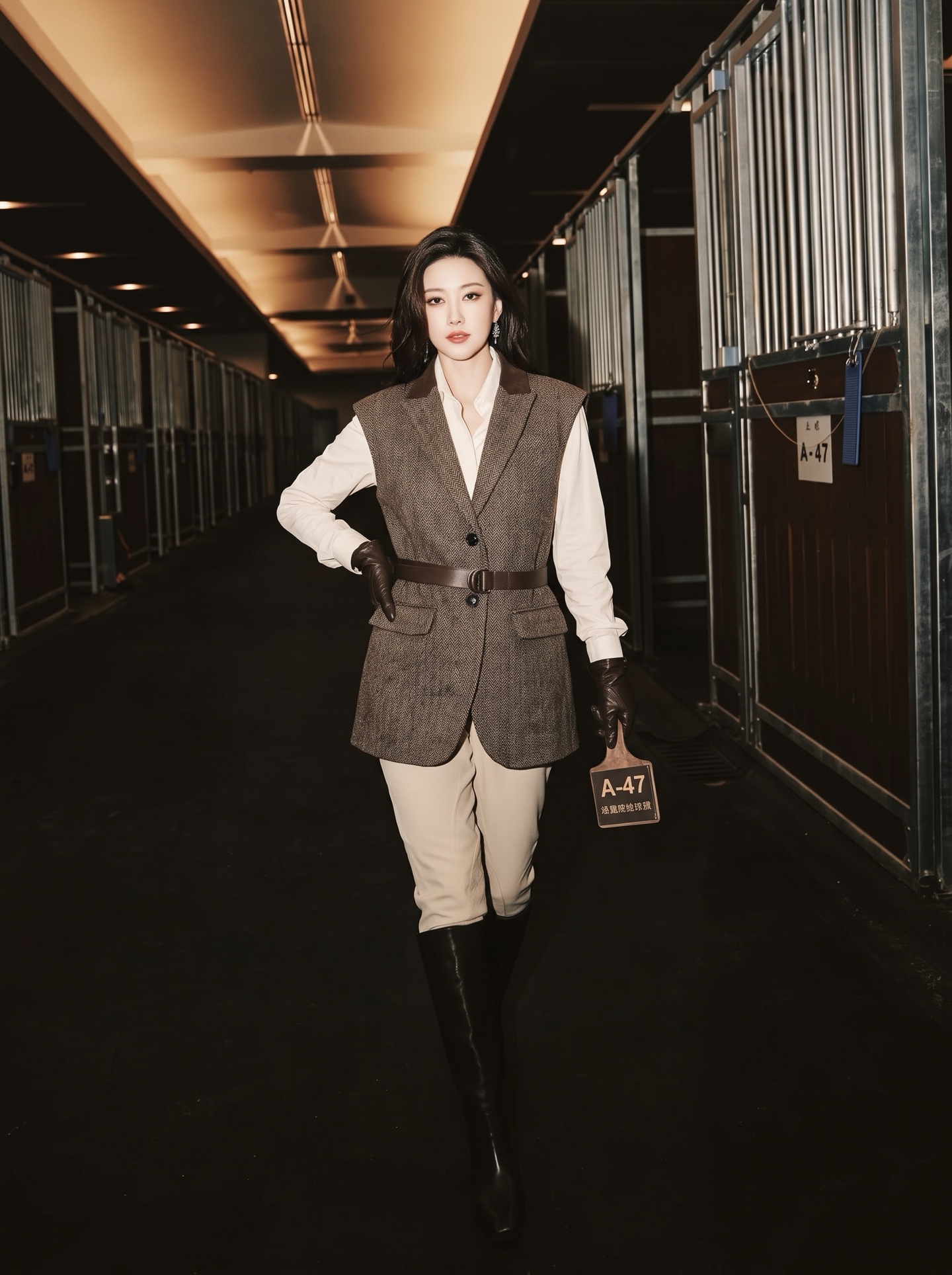 Brun 26fw belted suit vest