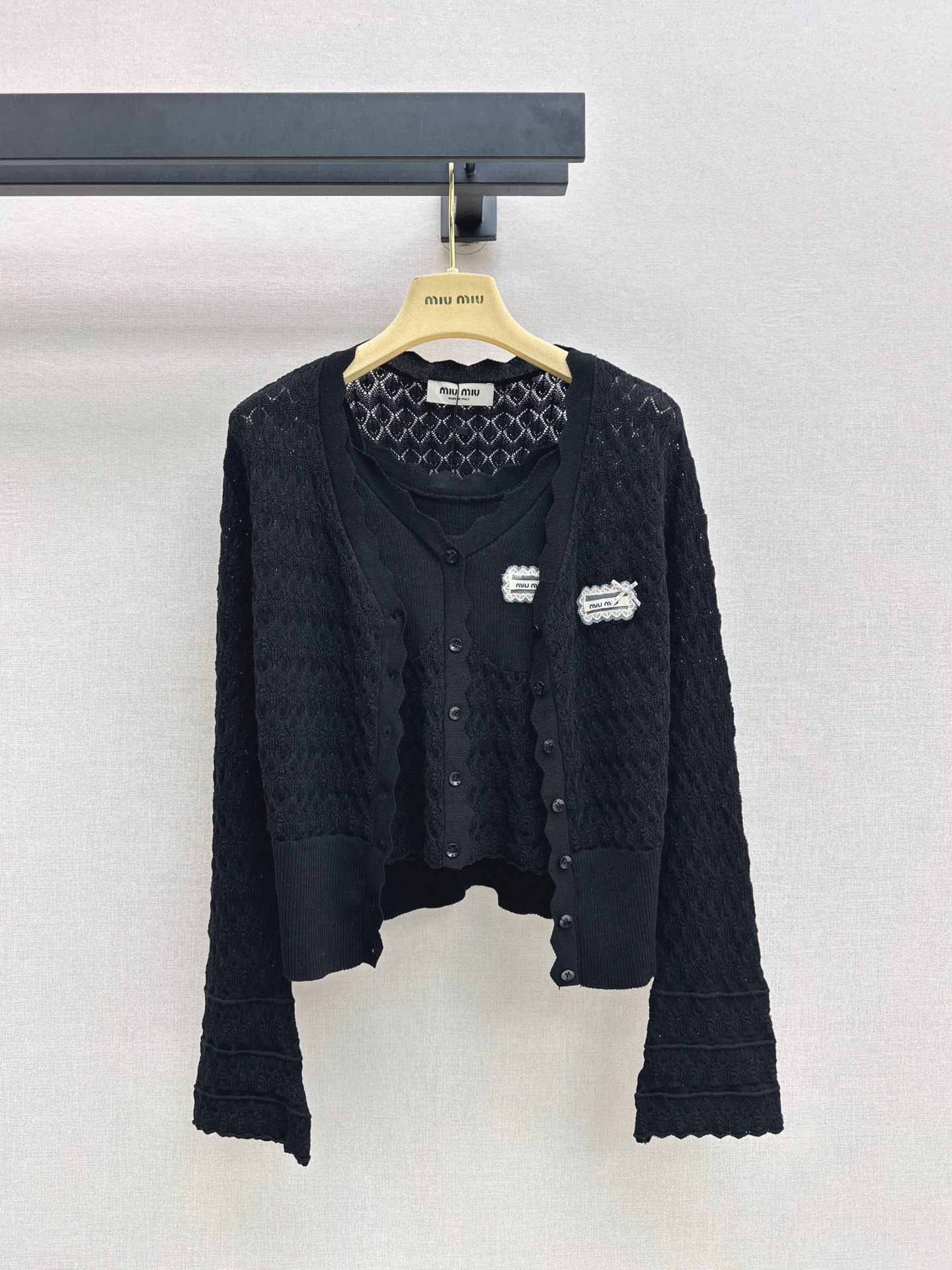 Miu 26fw knit vest cardigan sets