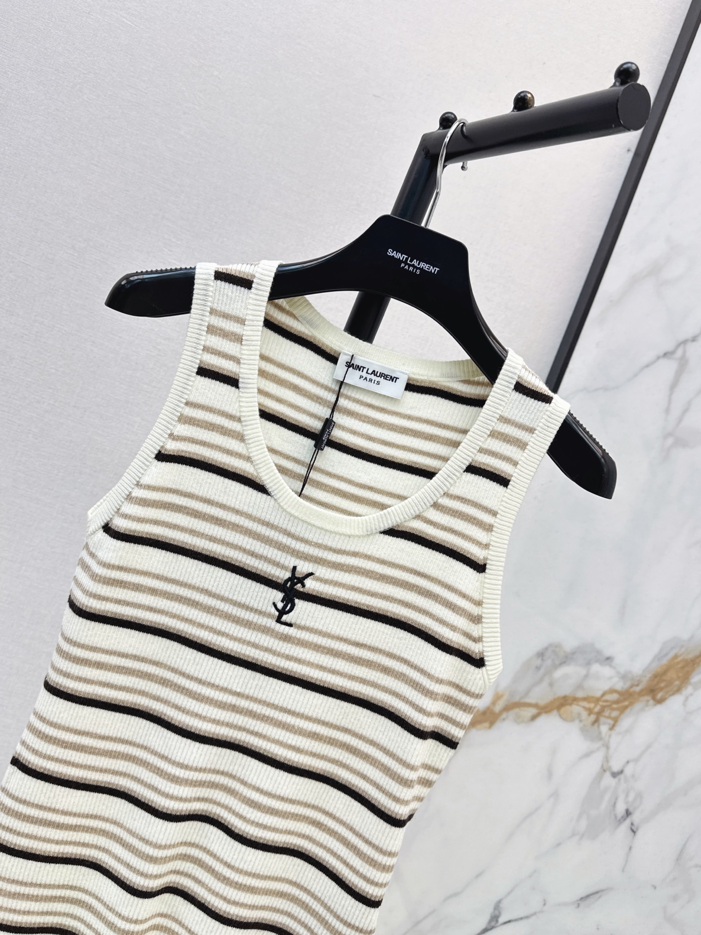 Sain 26fw stripe knit vest