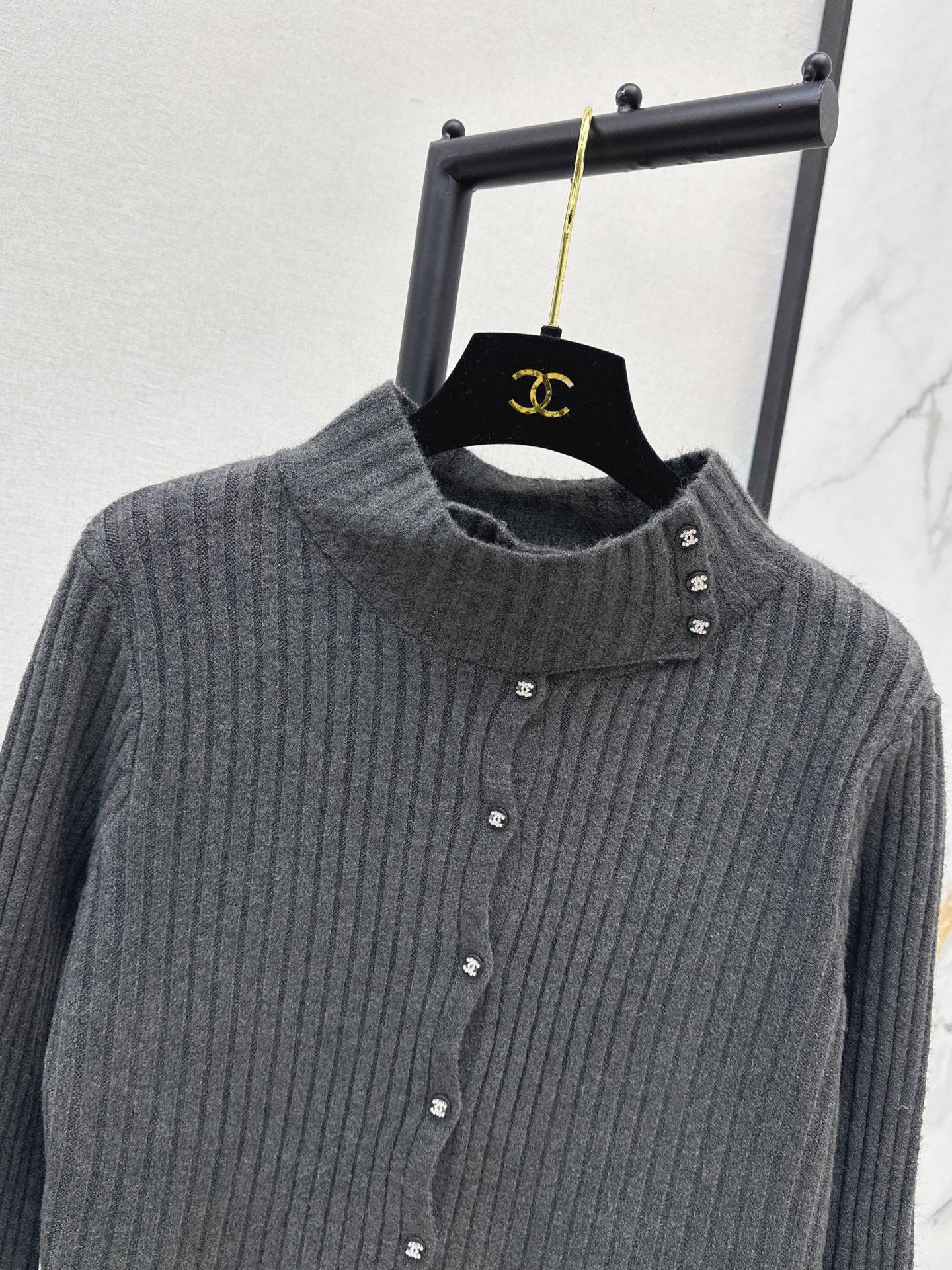Chan 26fw slim-fit knit cardigan