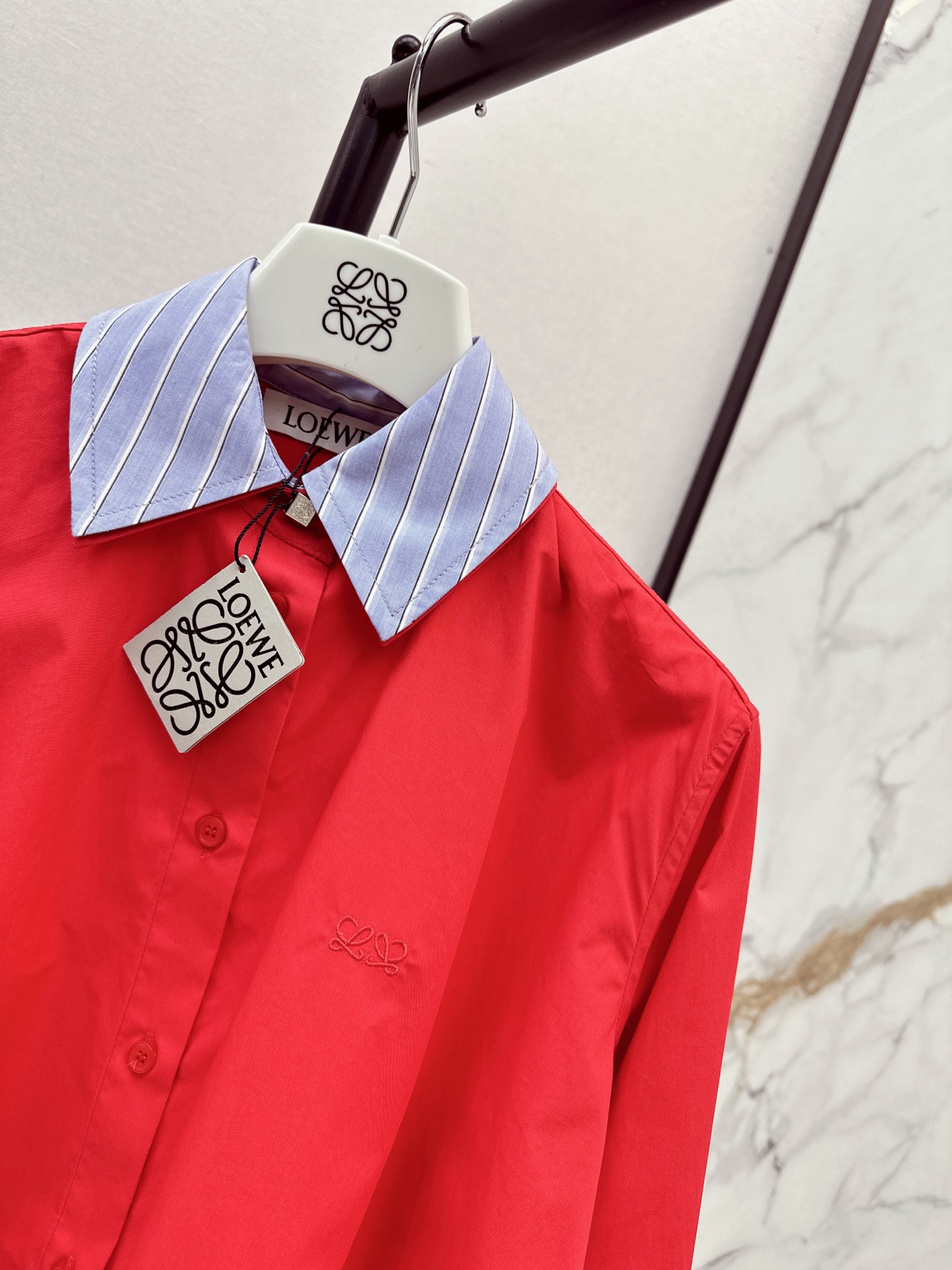 Loe 26fw contract collar shirt