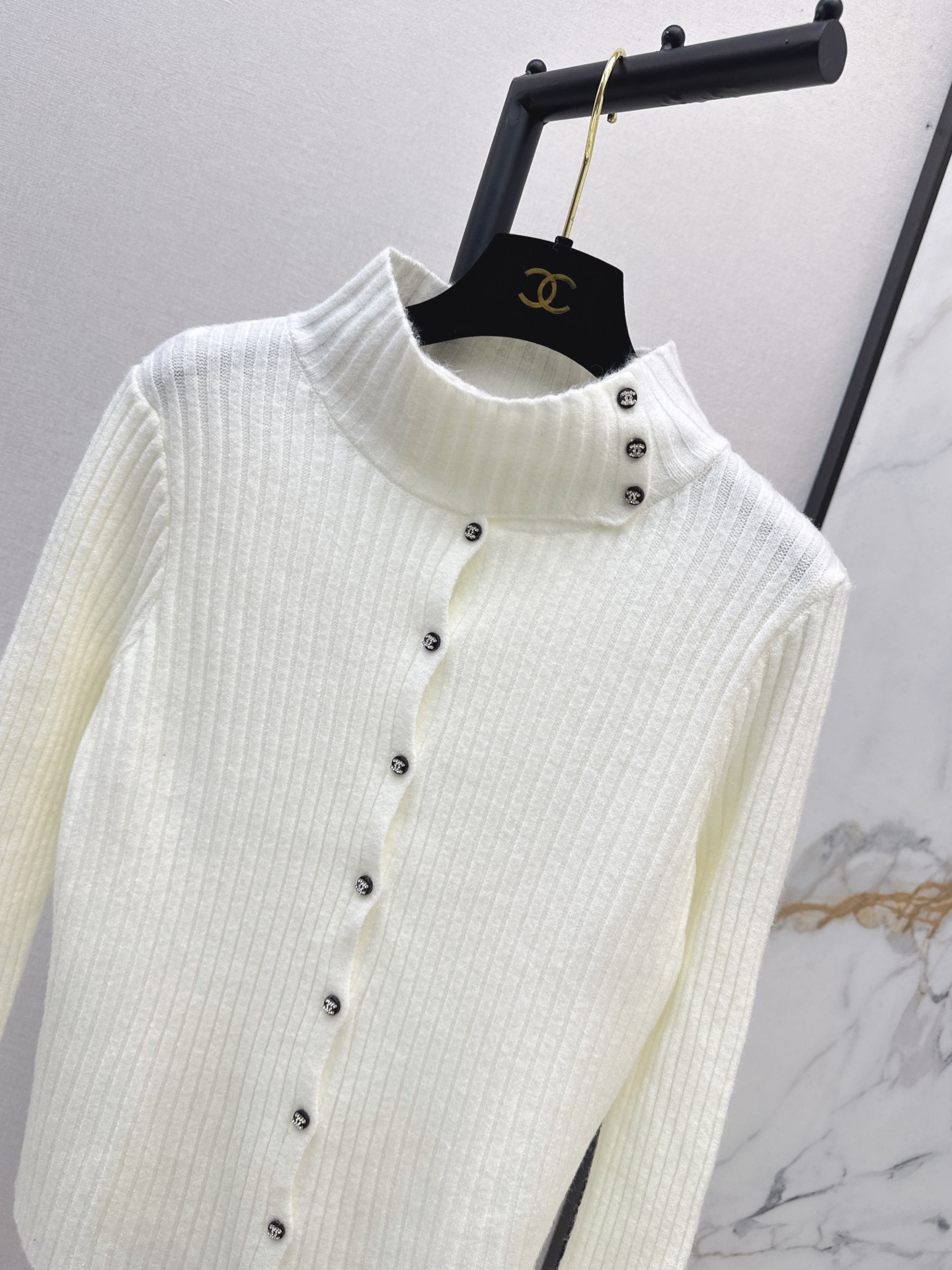 Chan 26fw slim-fit knit cardigan