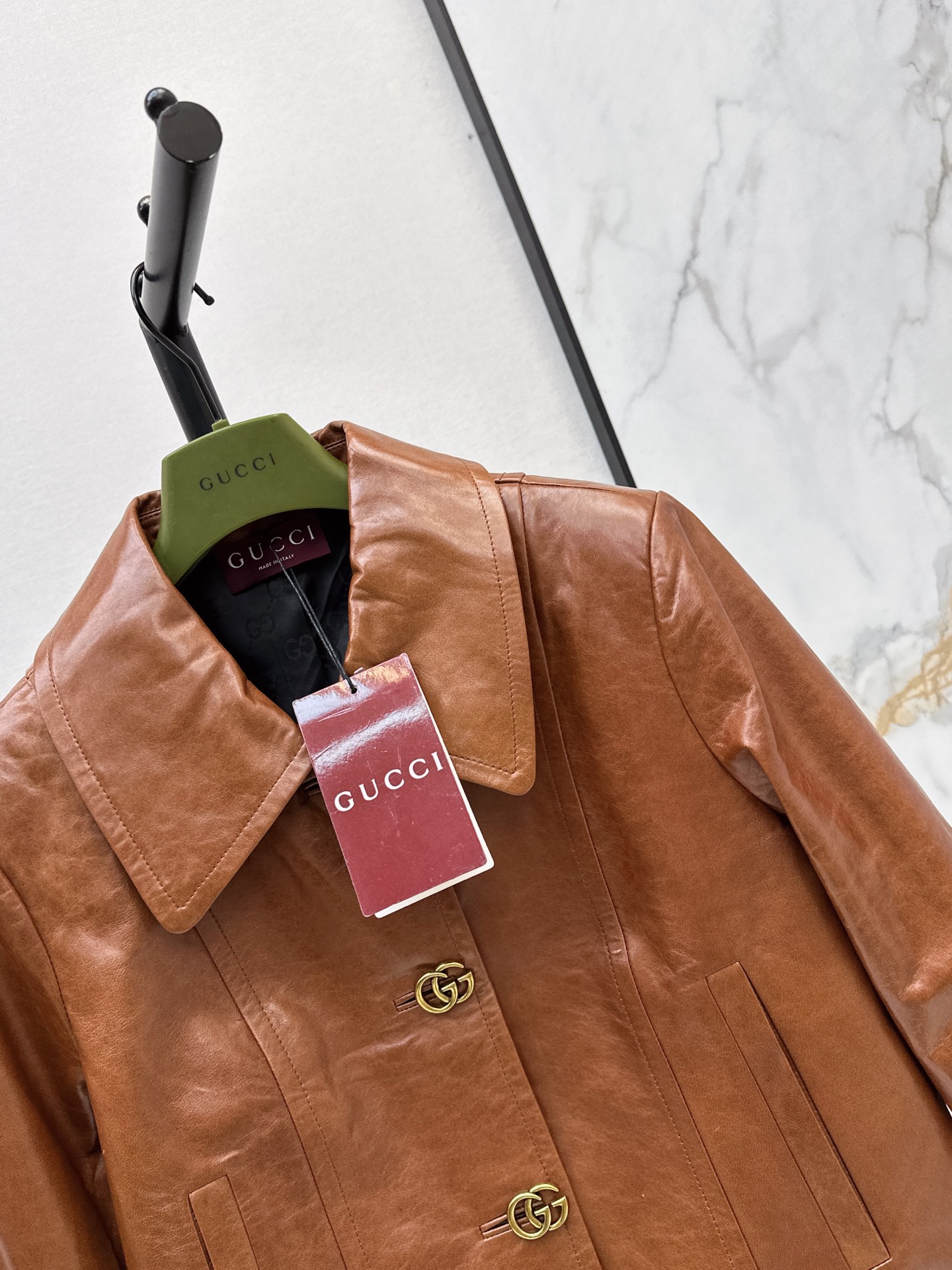 Guc 26fw leather jacket
