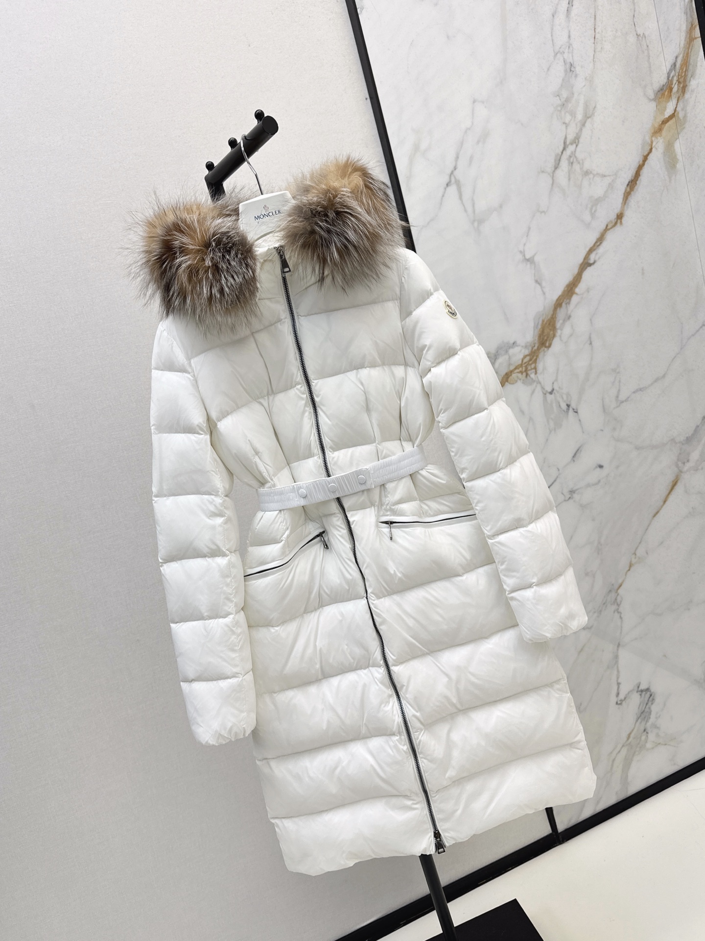 Monc 26fw hooded long down jacket