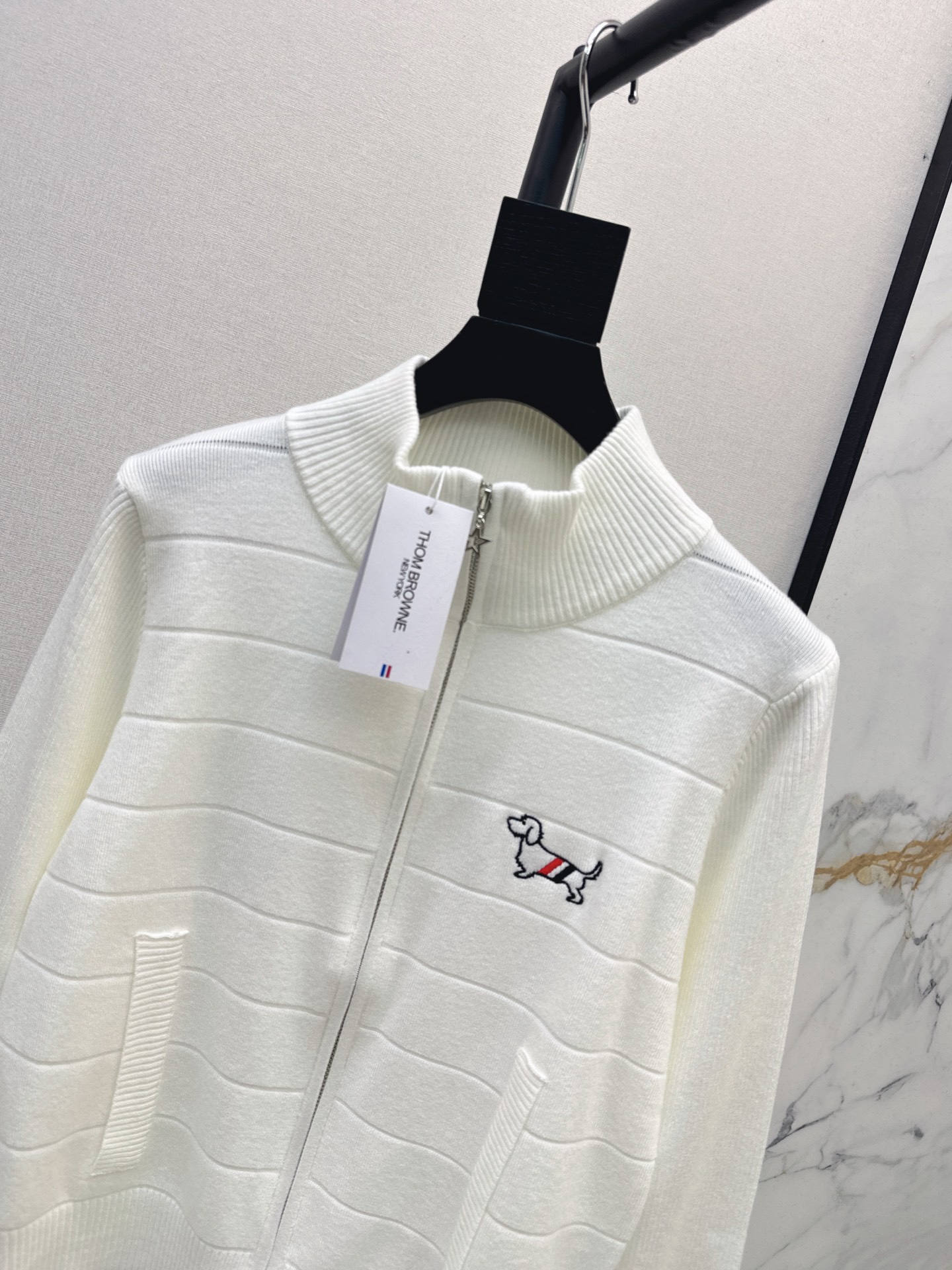 Thom 26fw embroidery knit cardigan