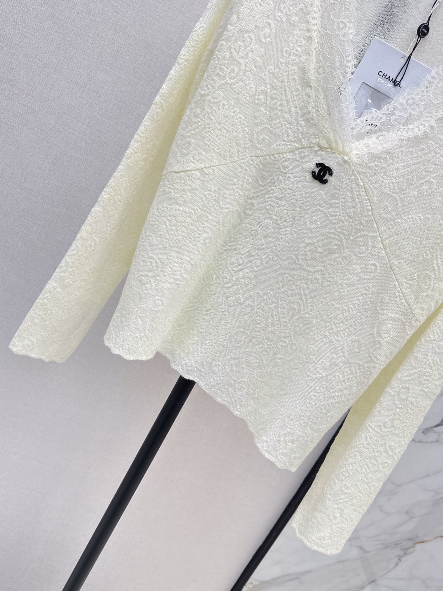 Chan 26fw lace jacquard basic tee