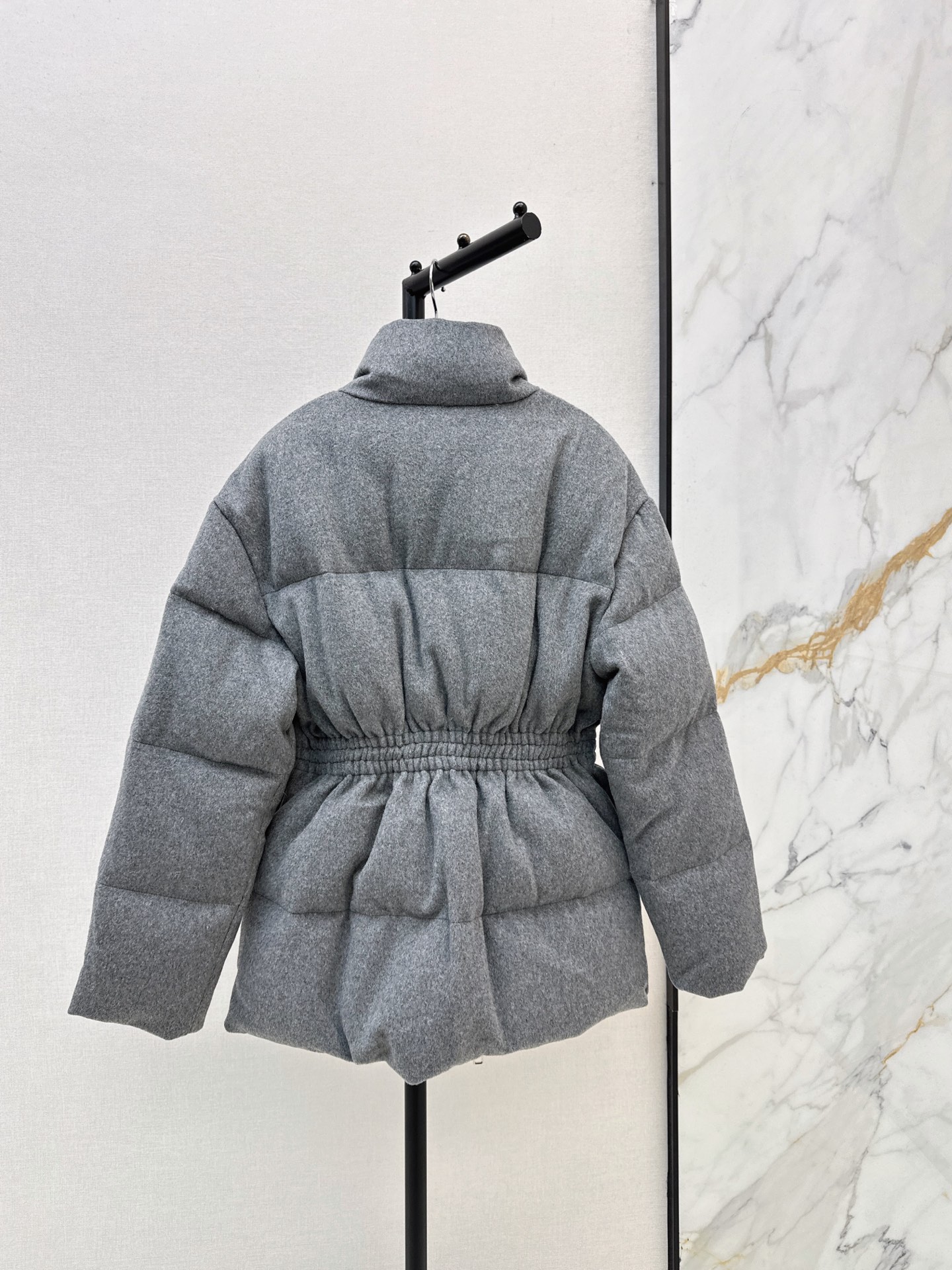 Pra 26fw belted woolen down jacket