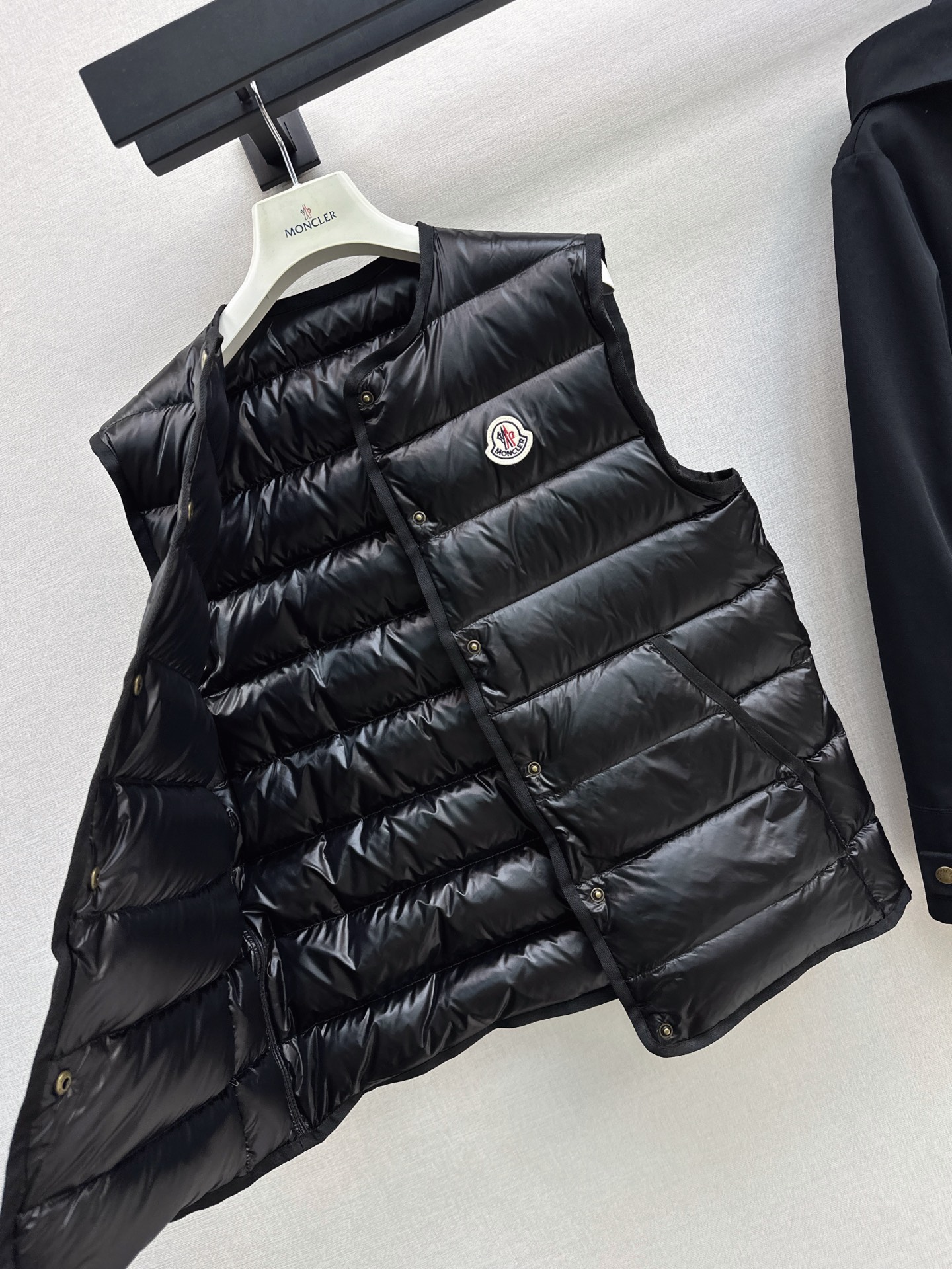 Monc 26fw down vest hooded trench coats sets