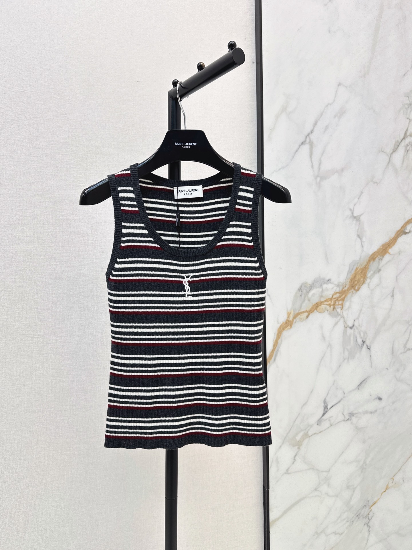 Sain 26fw stripe knit vest
