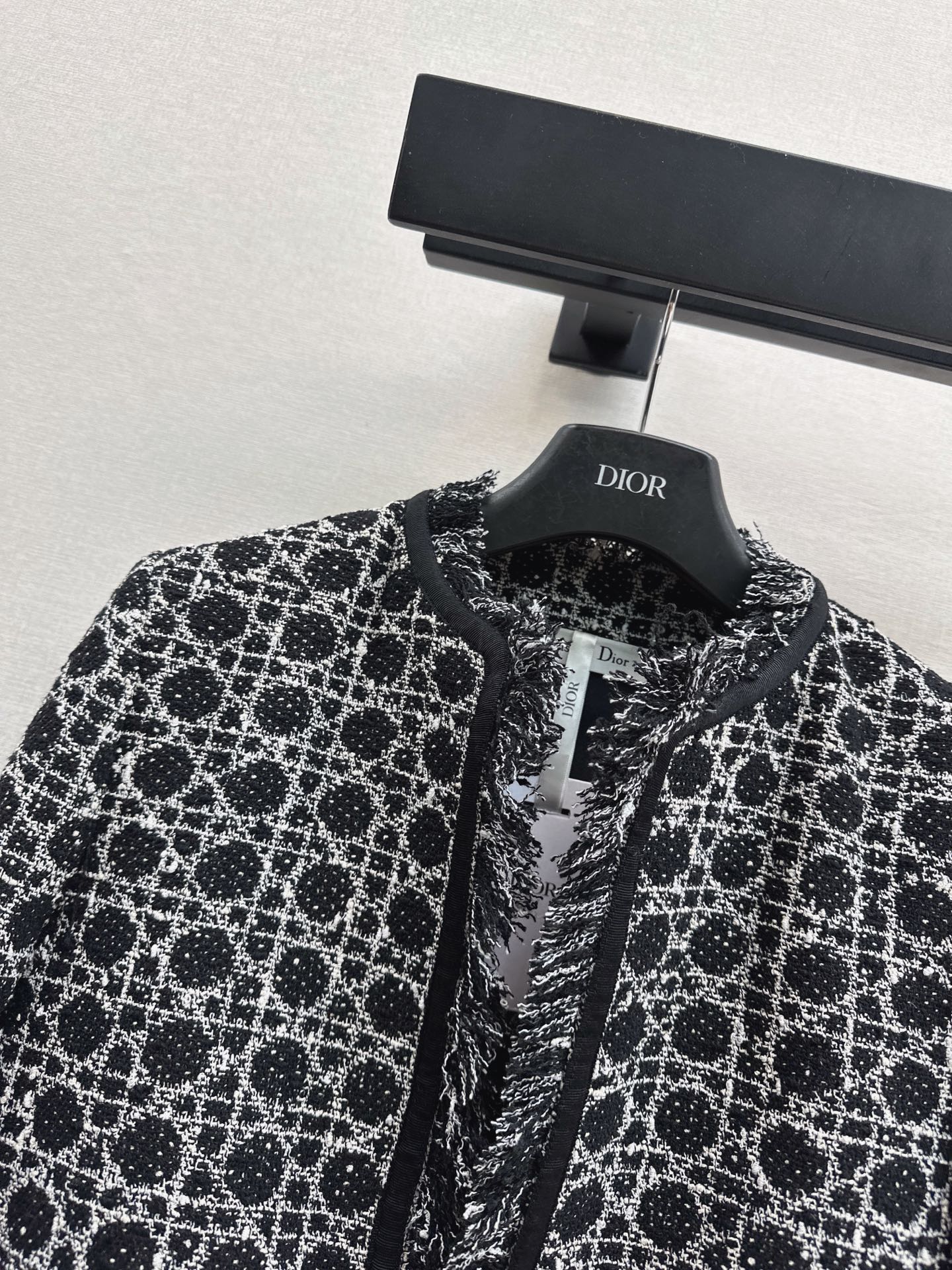 CD 26ss check woven tweed jacket