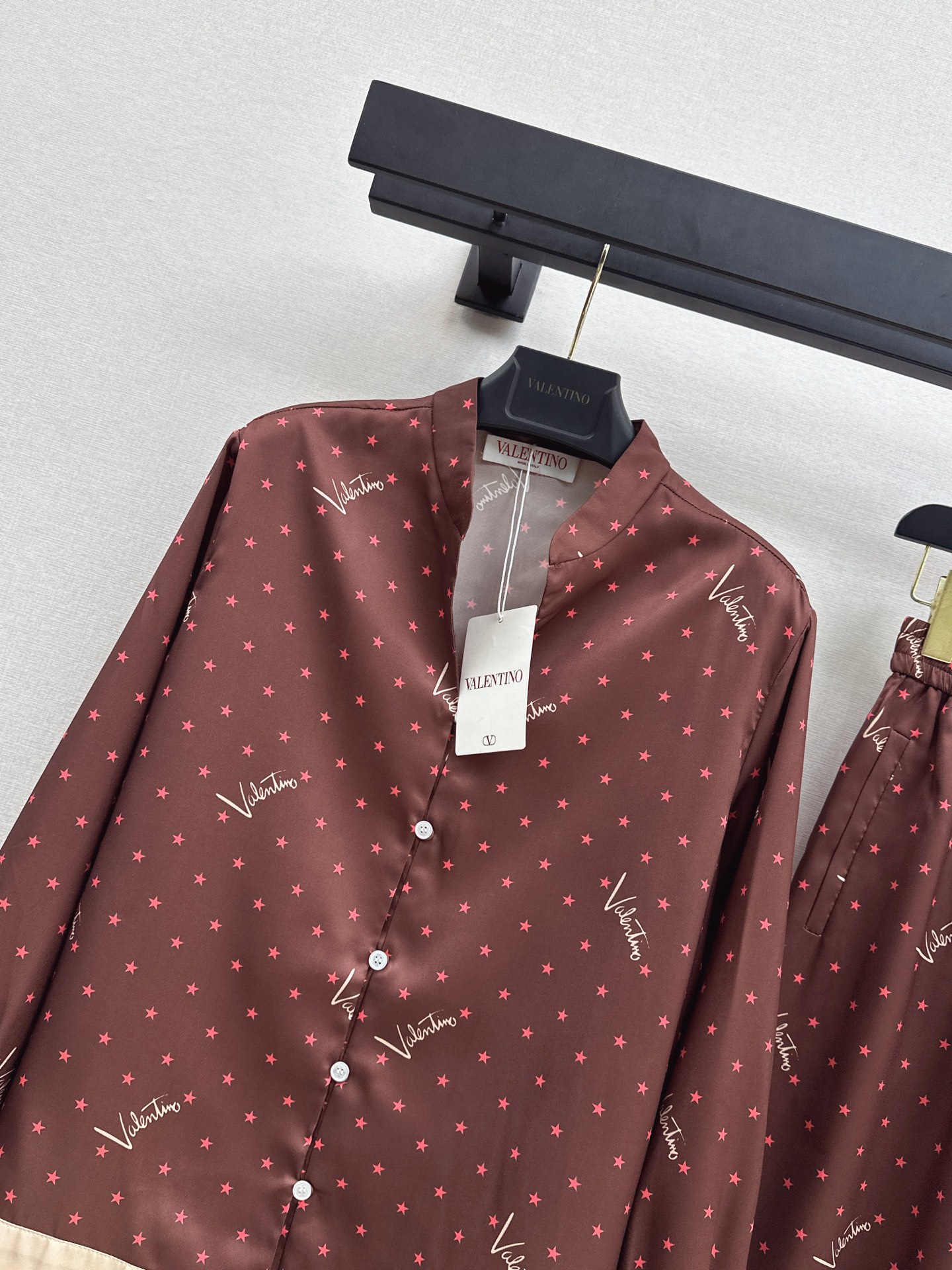Valen 26fw print shirt pants sets