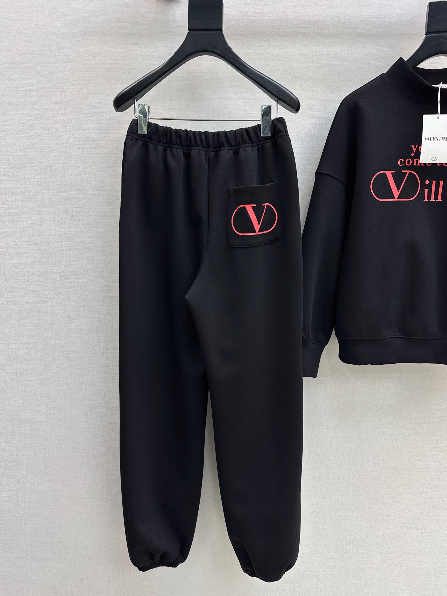 Valen 26fw print sweatshirt pants sets
