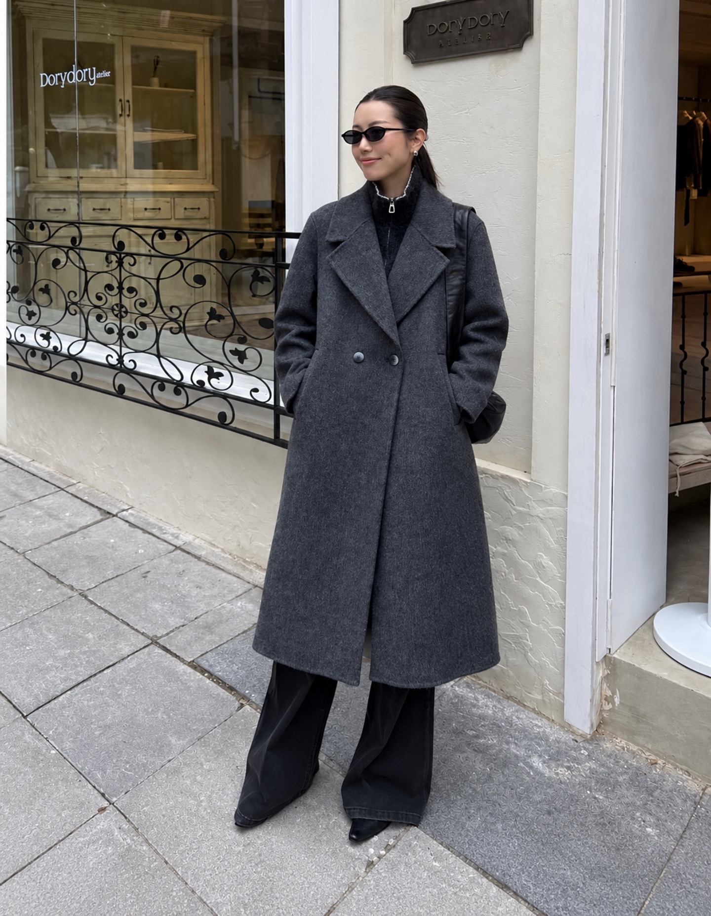 Max 26fw knit vest overcoats sets