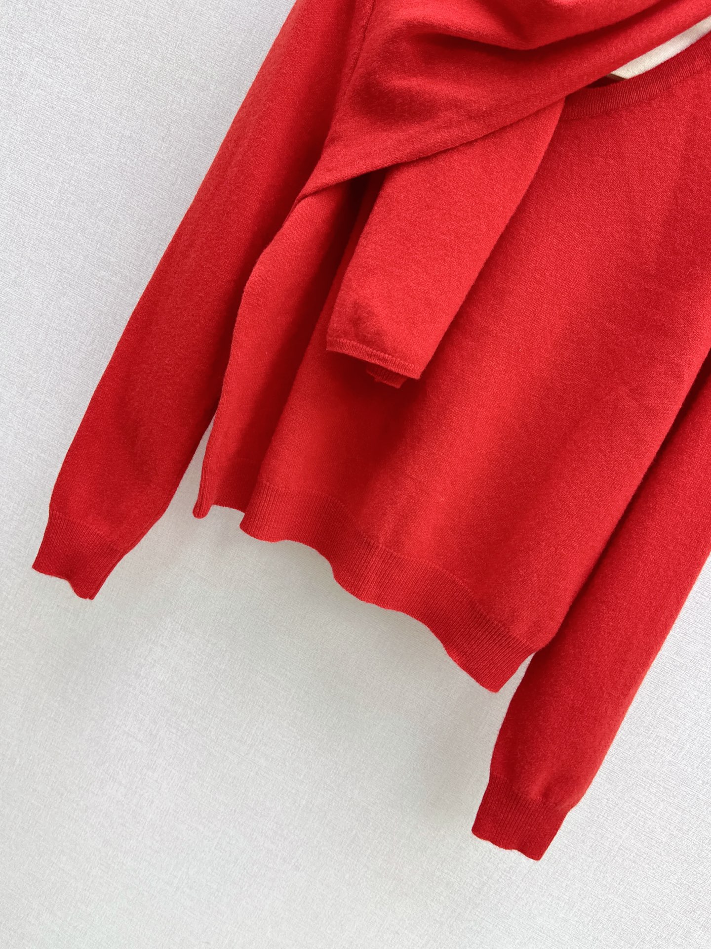 Row 26fw draped scarf-neck knit sweater