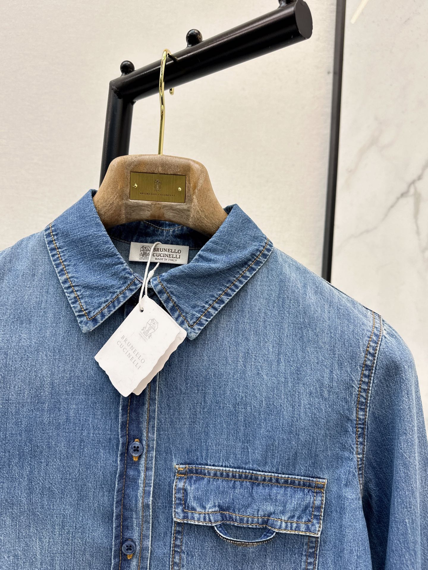 Brun 26fw denim shirt