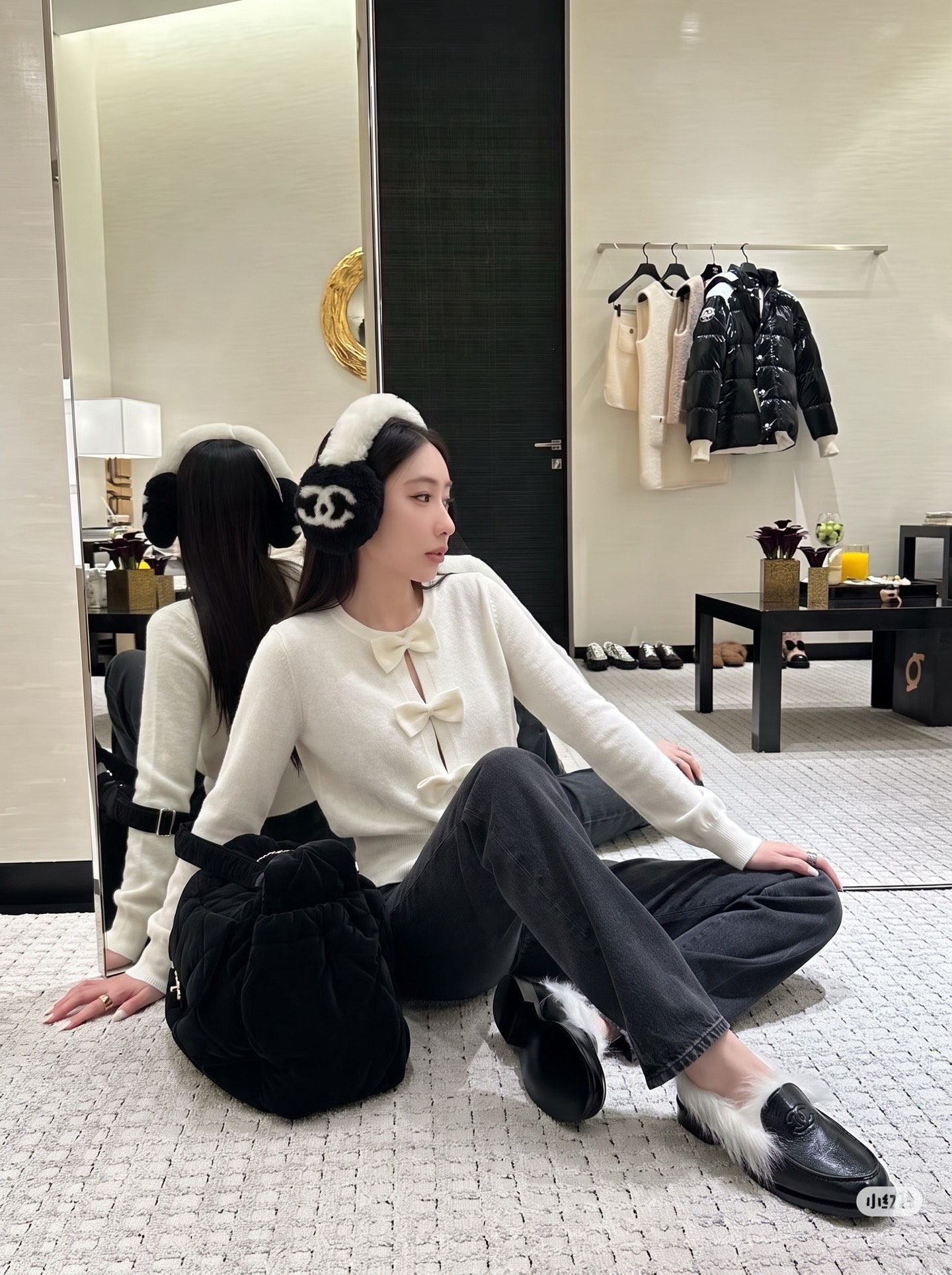 Chan 26fw 3d bow sweater