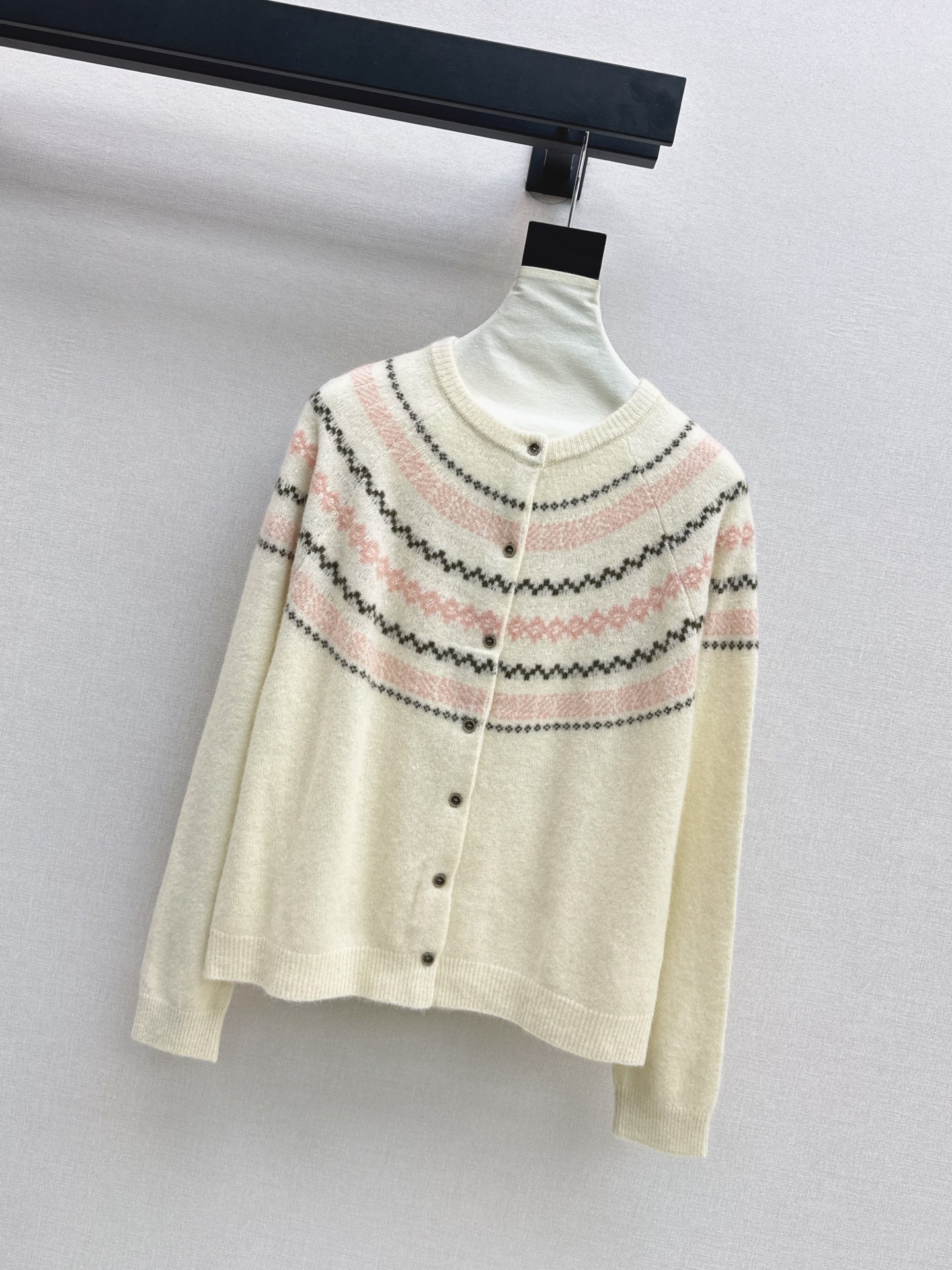 Max 26fw fair isle knit cardigan